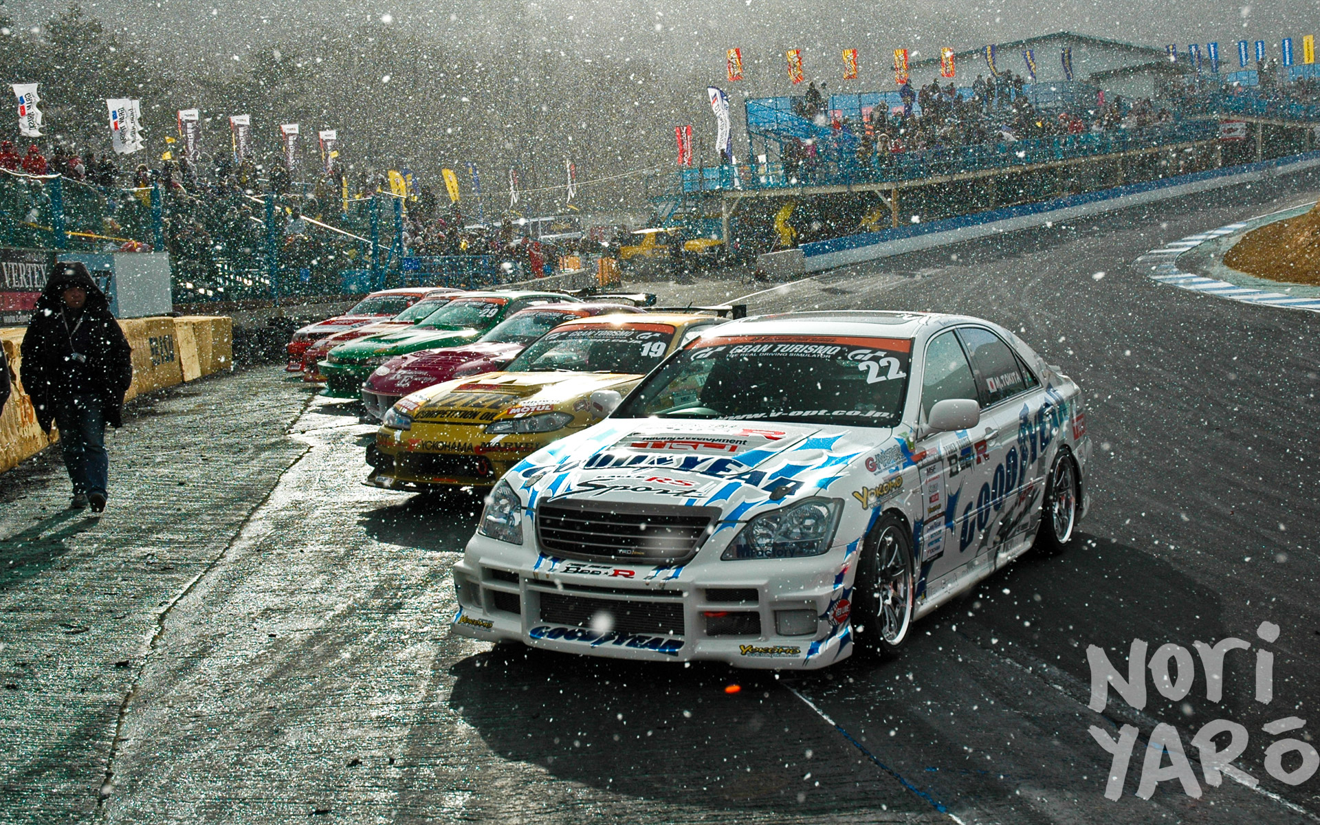 vehicles, race car, race track, snow, tuning