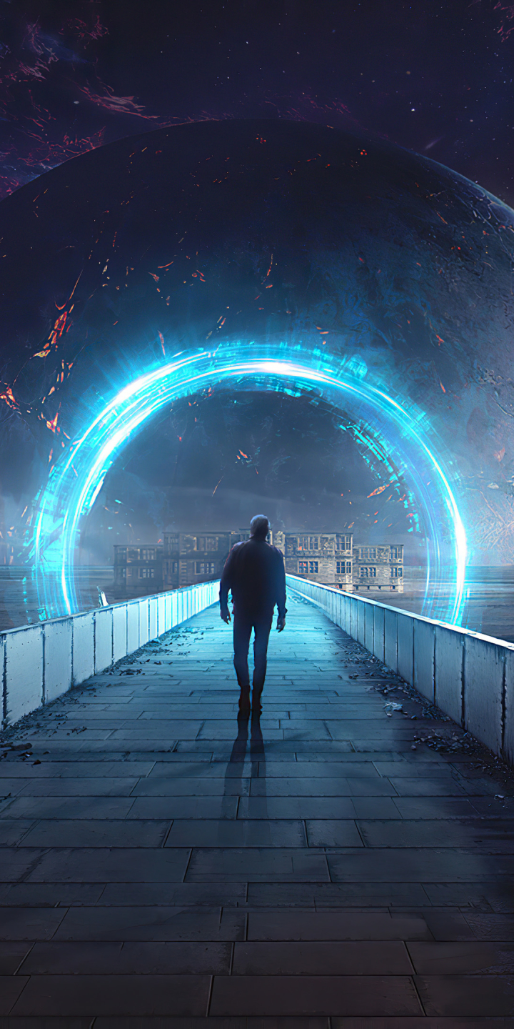 Download mobile wallpaper Night, Sci Fi, Portal for free.