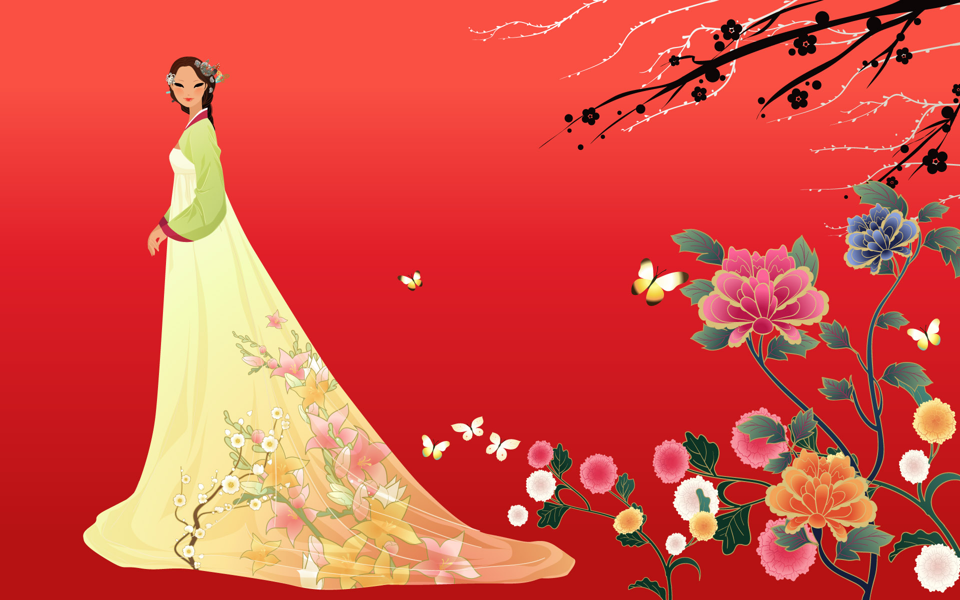 無料モバイル壁紙芸術的, 韓国, 女性, 伝統衣装をダウンロードします。