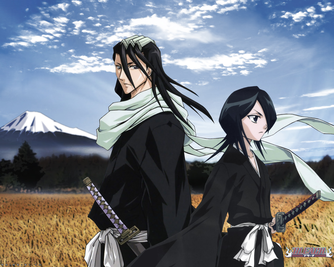 Download mobile wallpaper Anime, Bleach, Rukia Kuchiki, Byakuya Kuchiki for free.