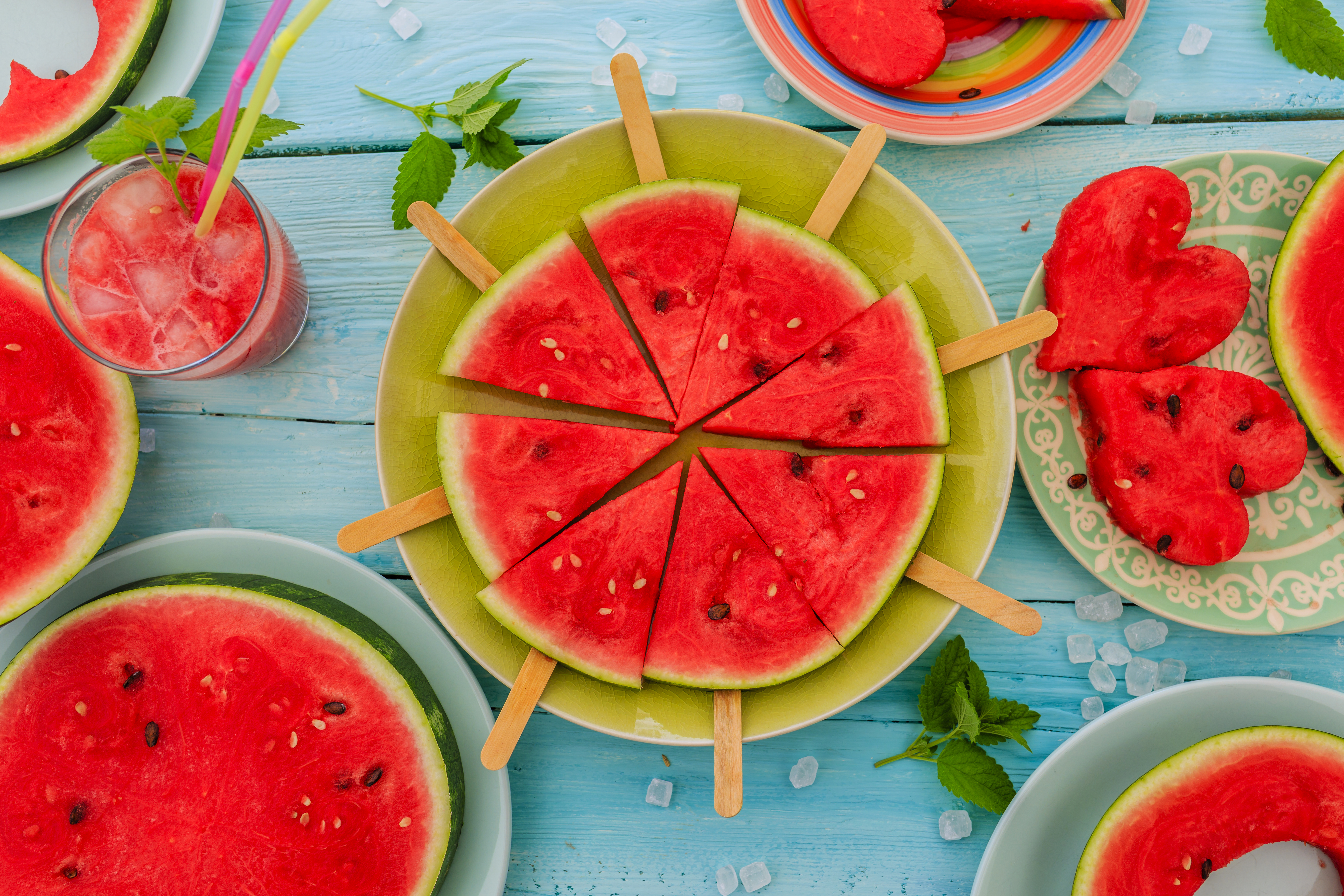 ice cream, watermelon, summer, food, fruit, fruits