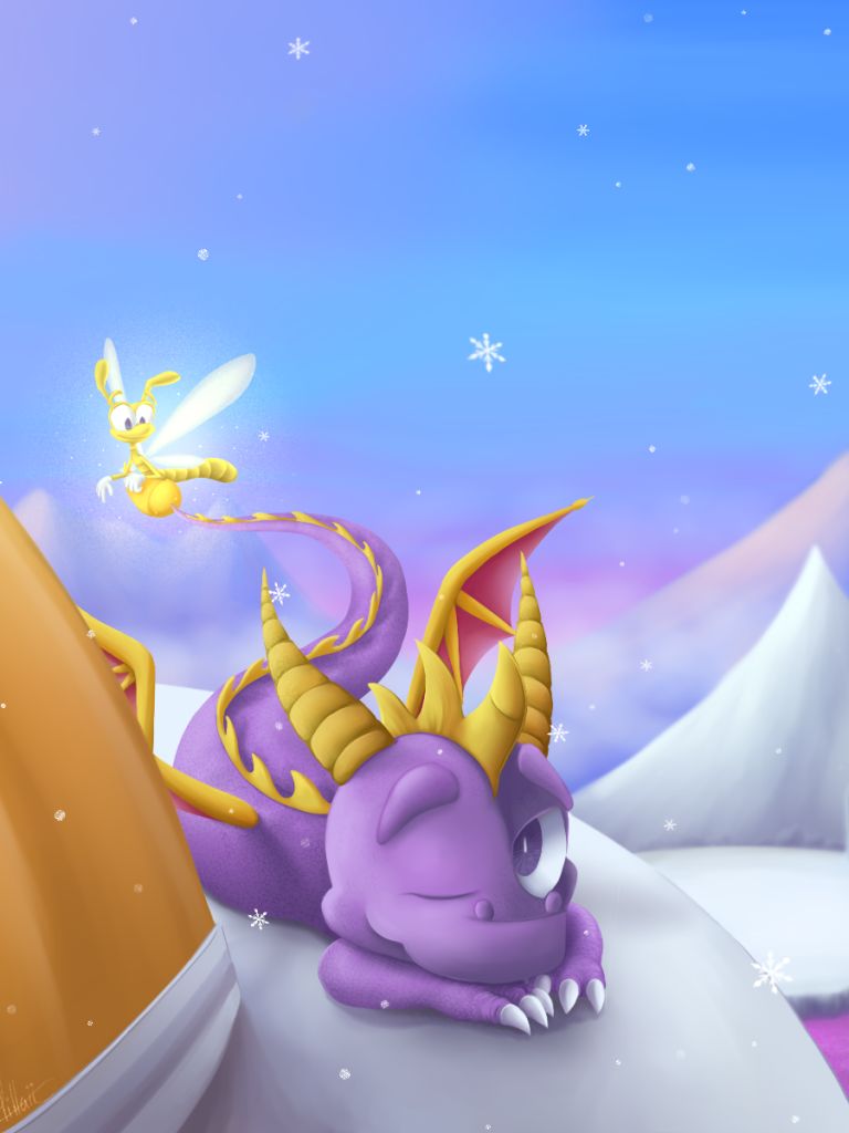 Handy-Wallpaper Computerspiele, Spyro (Charakter), Spyro The Dragon, Sparx Die Libelle kostenlos herunterladen.