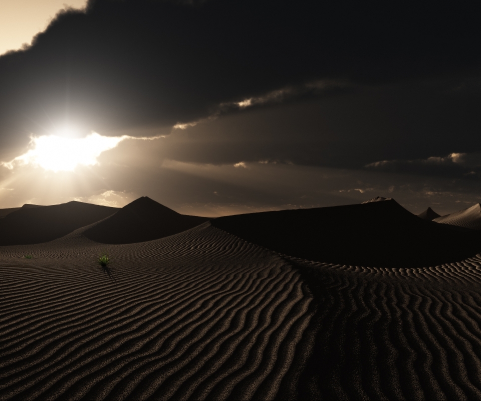 Free download wallpaper Landscape, Sunset, Desert, Dune, Artistic, Cloud on your PC desktop