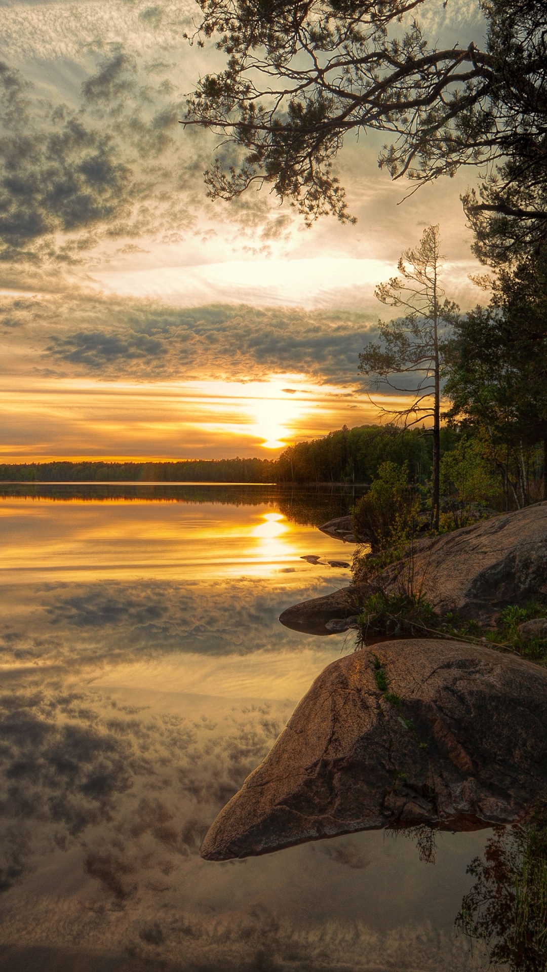 Descarga gratuita de fondo de pantalla para móvil de Lago, Reflexión, Atardecer, Tierra/naturaleza, Reflejo.