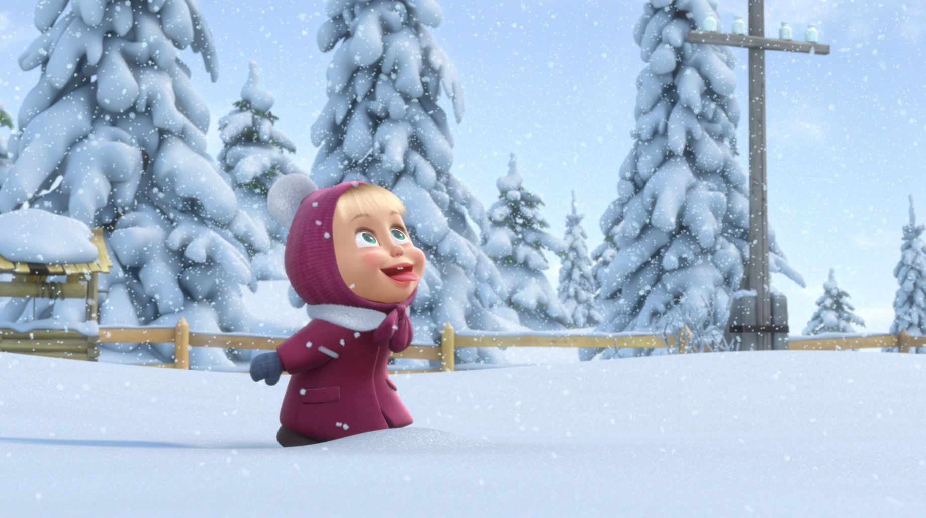Laden Sie das Schnee, Kinder, Winter, Cartoon-Bild kostenlos auf Ihren PC-Desktop herunter