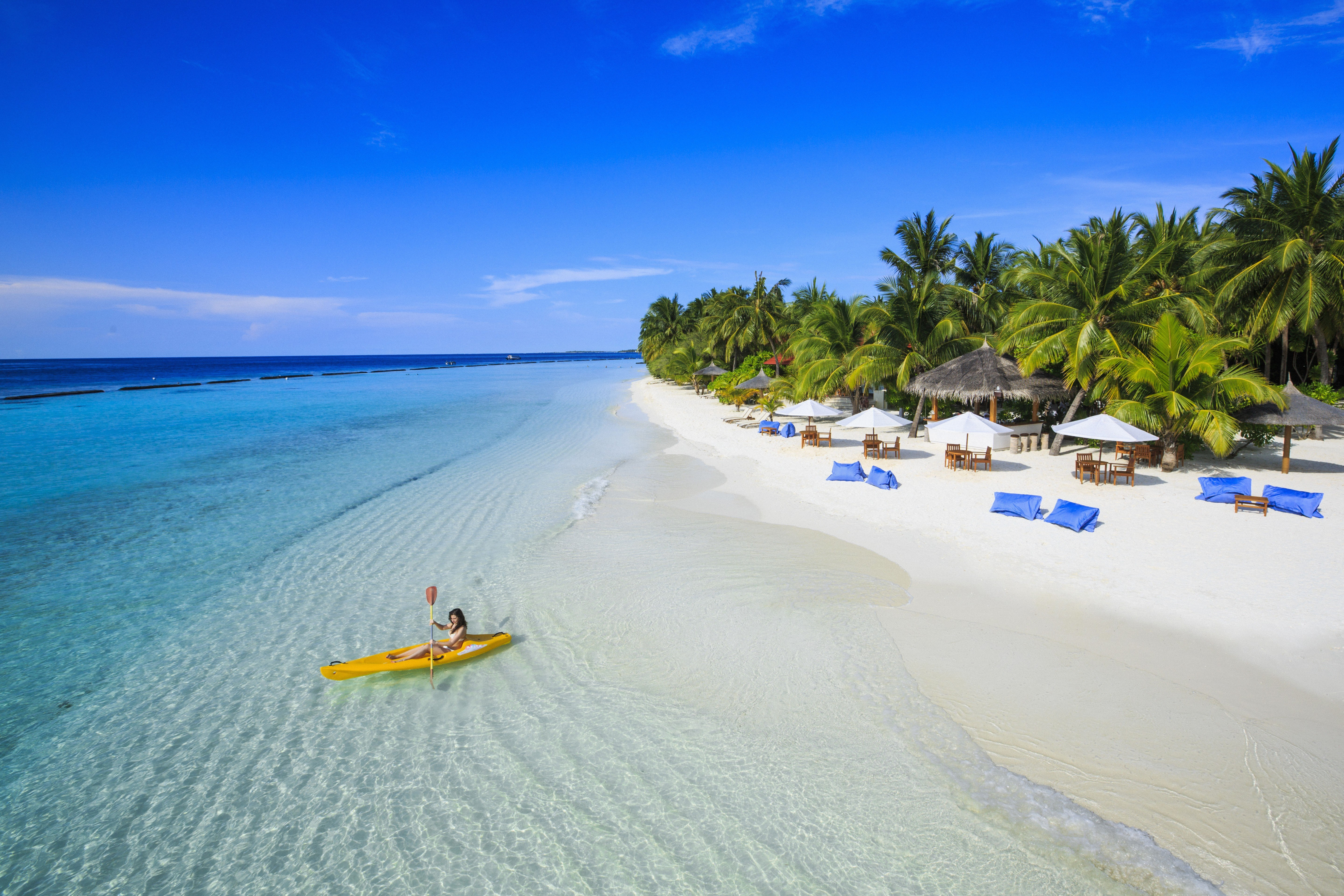 Laden Sie das Horizont, Ozean, Palme, Tropisch, Meer, Menschengemacht, Urlaubsort, St Thomas (Insel)-Bild kostenlos auf Ihren PC-Desktop herunter