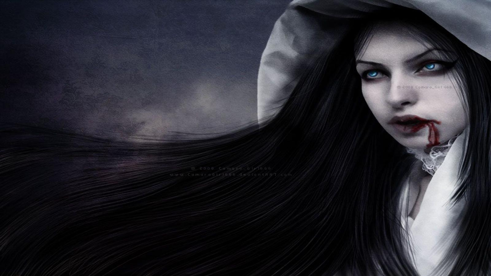 Free download wallpaper Fantasy, Blood, Dark, Blue Eyes, Vampire on your PC desktop