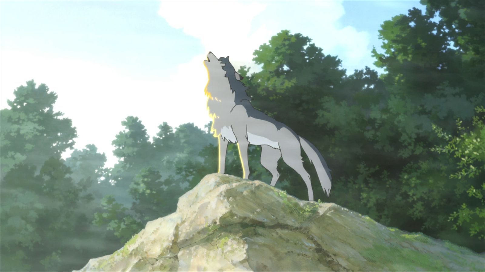 626666 скачать обои вой, аниме, волчьи дети амэ и юки, амэ (волчьи дети), восход солнца - заставки и картинки бесплатно