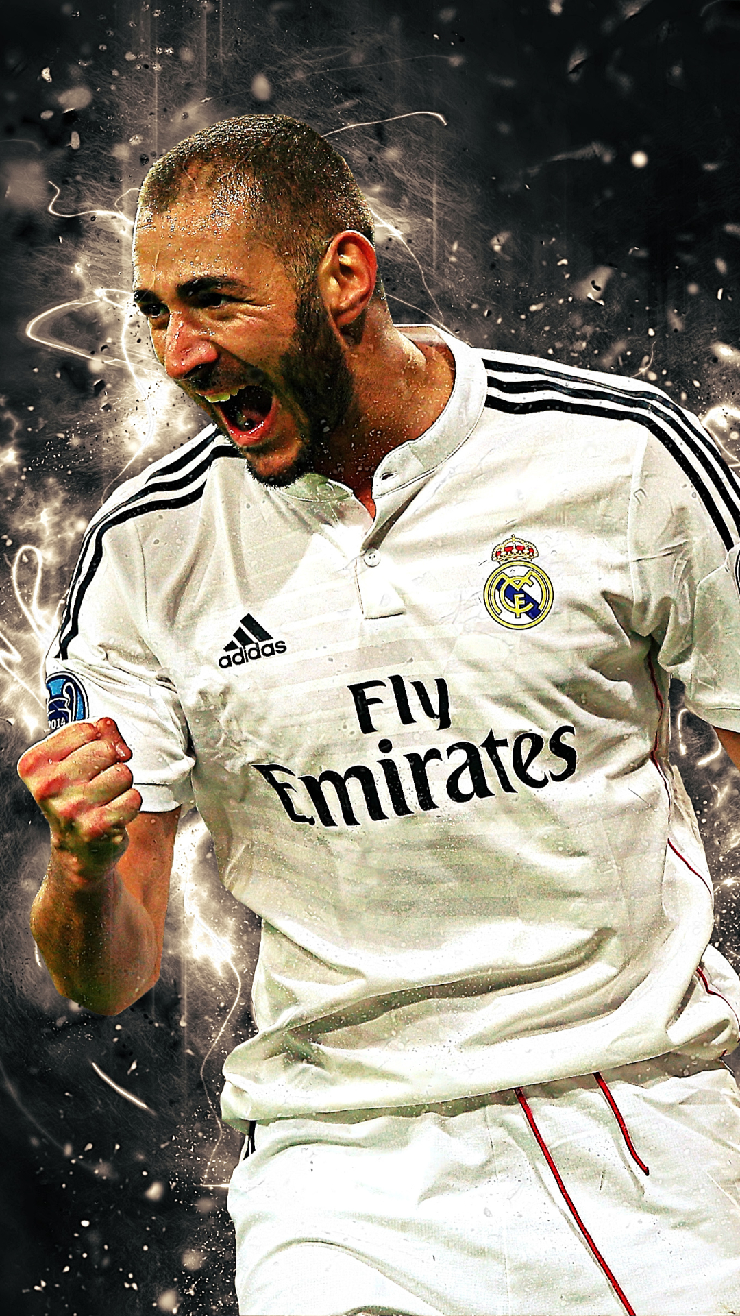 Descarga gratuita de fondo de pantalla para móvil de Fútbol, Deporte, Francés, Real Madrid C F, Karim Benzema.