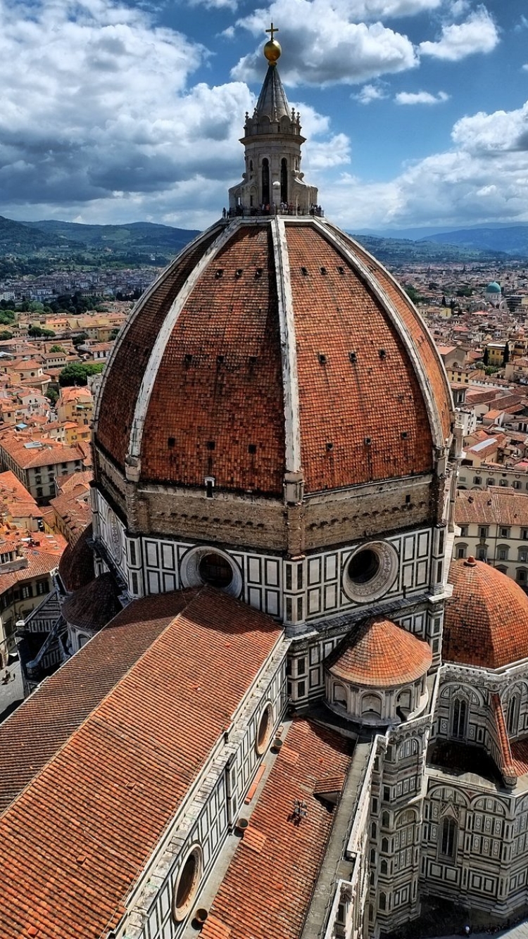 Download mobile wallpaper Italy, City, Building, Cityscape, Cathedral, Dome, Florence, Religious, Florence Cathedral, Cathedrals for free.
