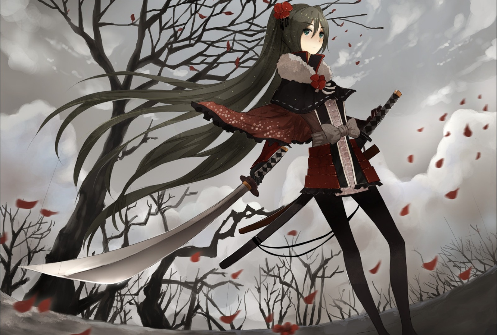 Free download wallpaper Anime, Warrior, Vocaloid, Sword, Hatsune Miku on your PC desktop