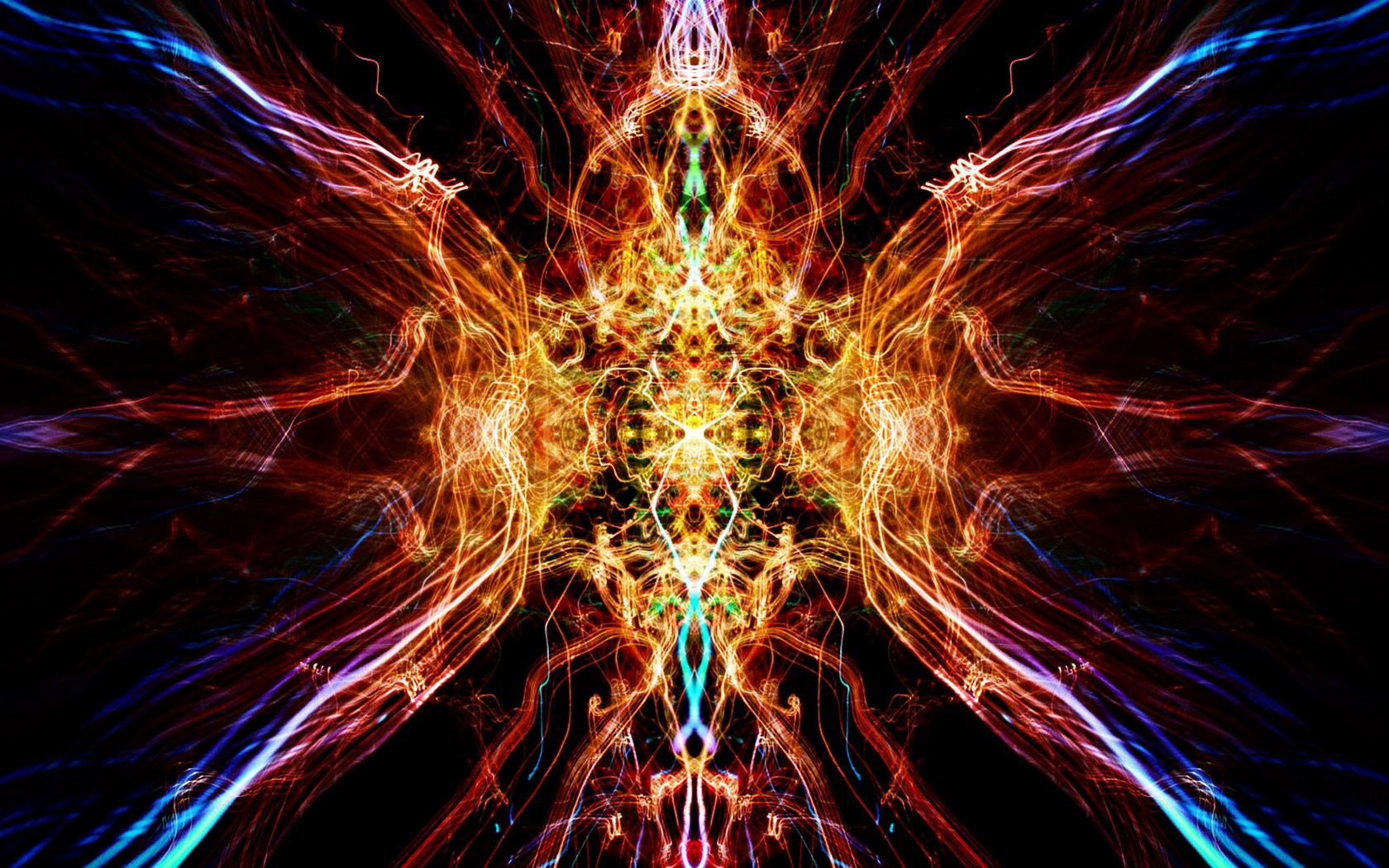 Free download wallpaper Kaleidoscope, Symmetry, Reflection, Light, Shine, Abstract on your PC desktop