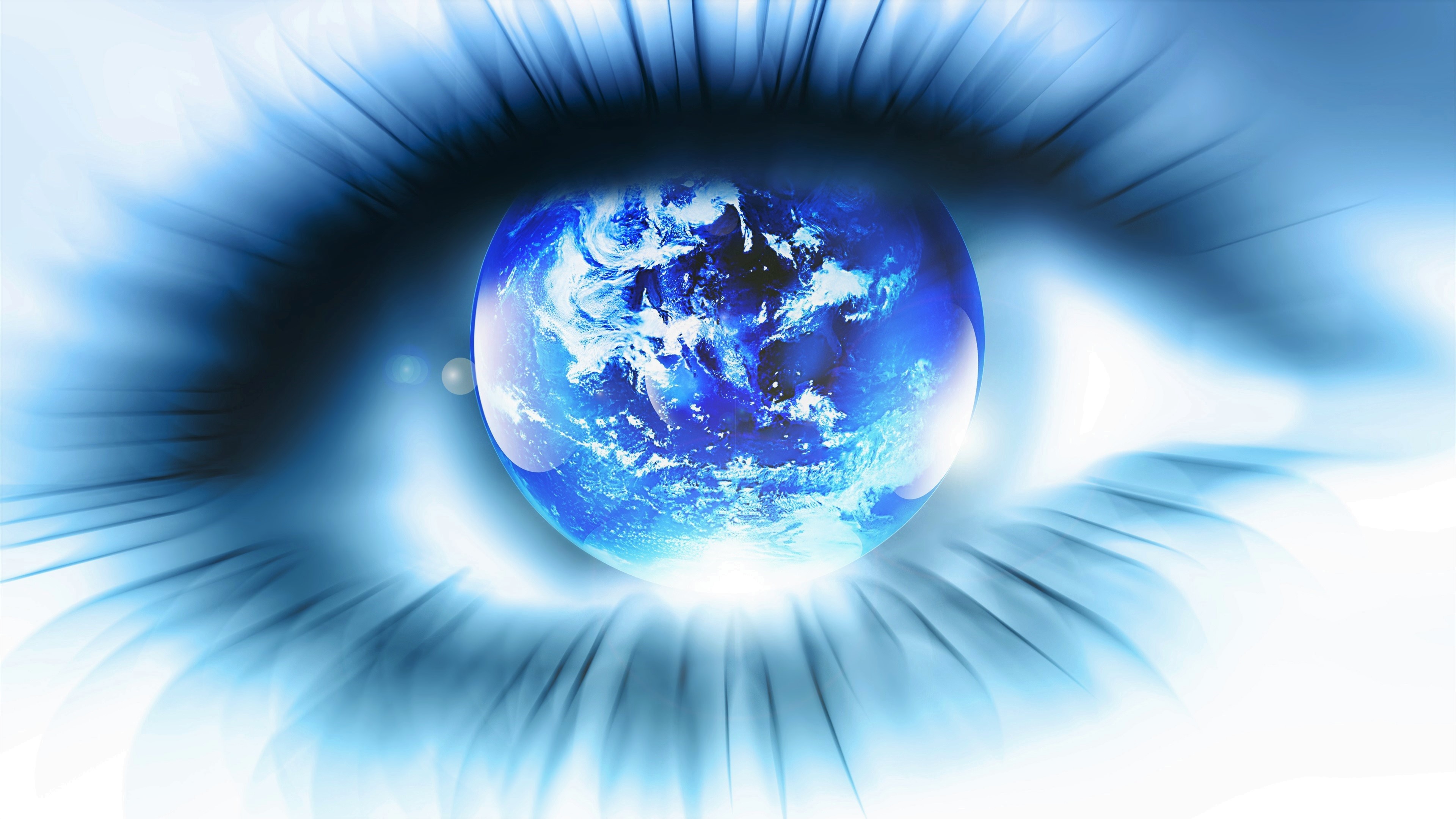 PCデスクトップに目, 青い, 地球, 芸術的, 星画像を無料でダウンロード