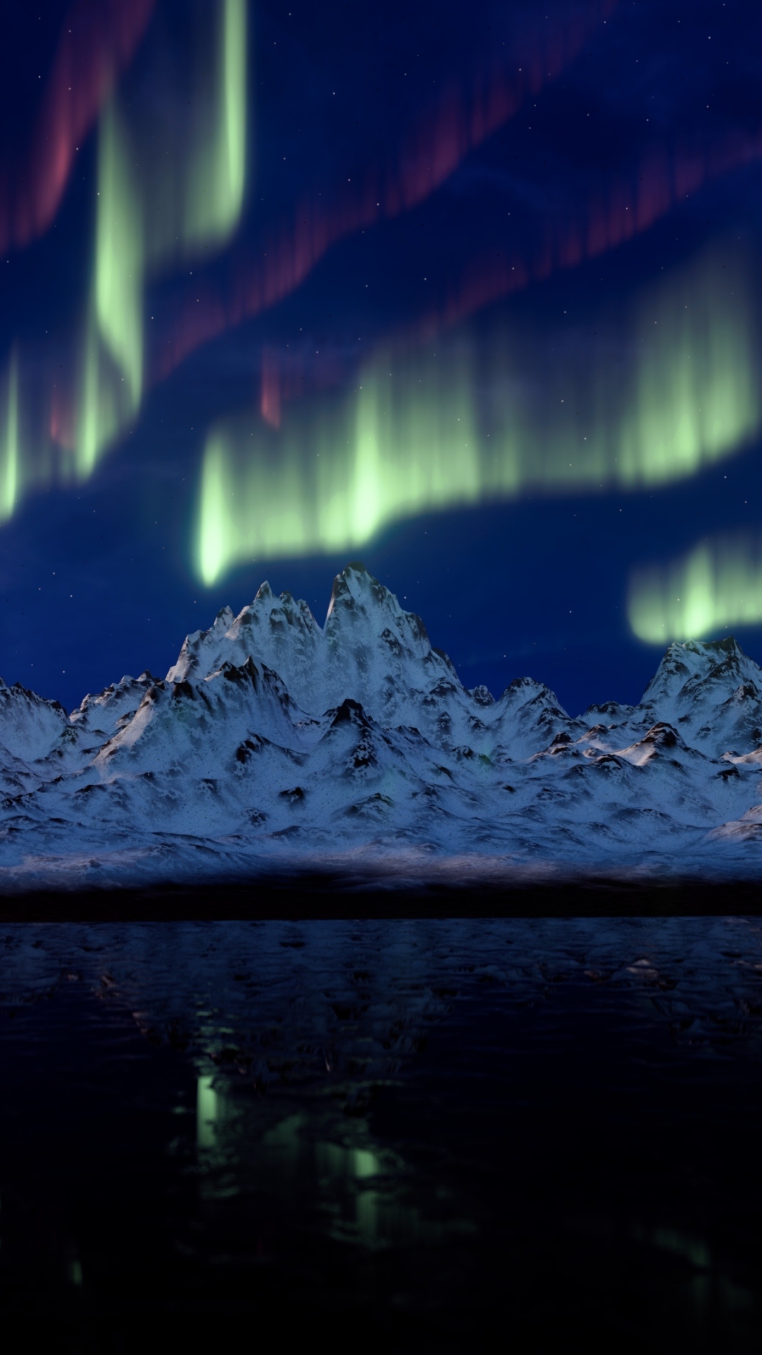 Download mobile wallpaper Nature, Snow, Mountain, Light, Earth, Aurora Borealis for free.