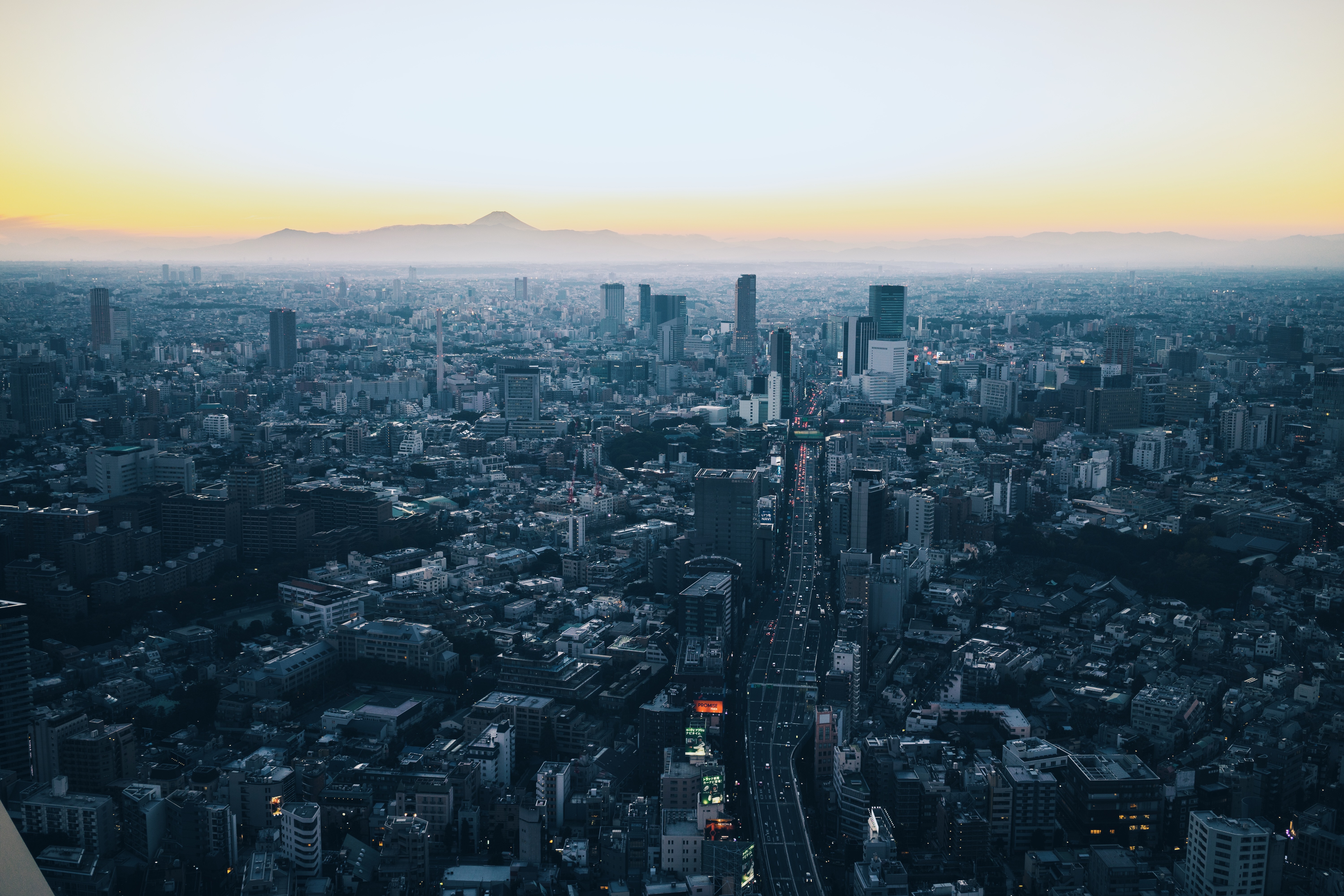 93587 скачать картинку япония, города, город, вид сверху, небоскребы, минато - обои и заставки бесплатно