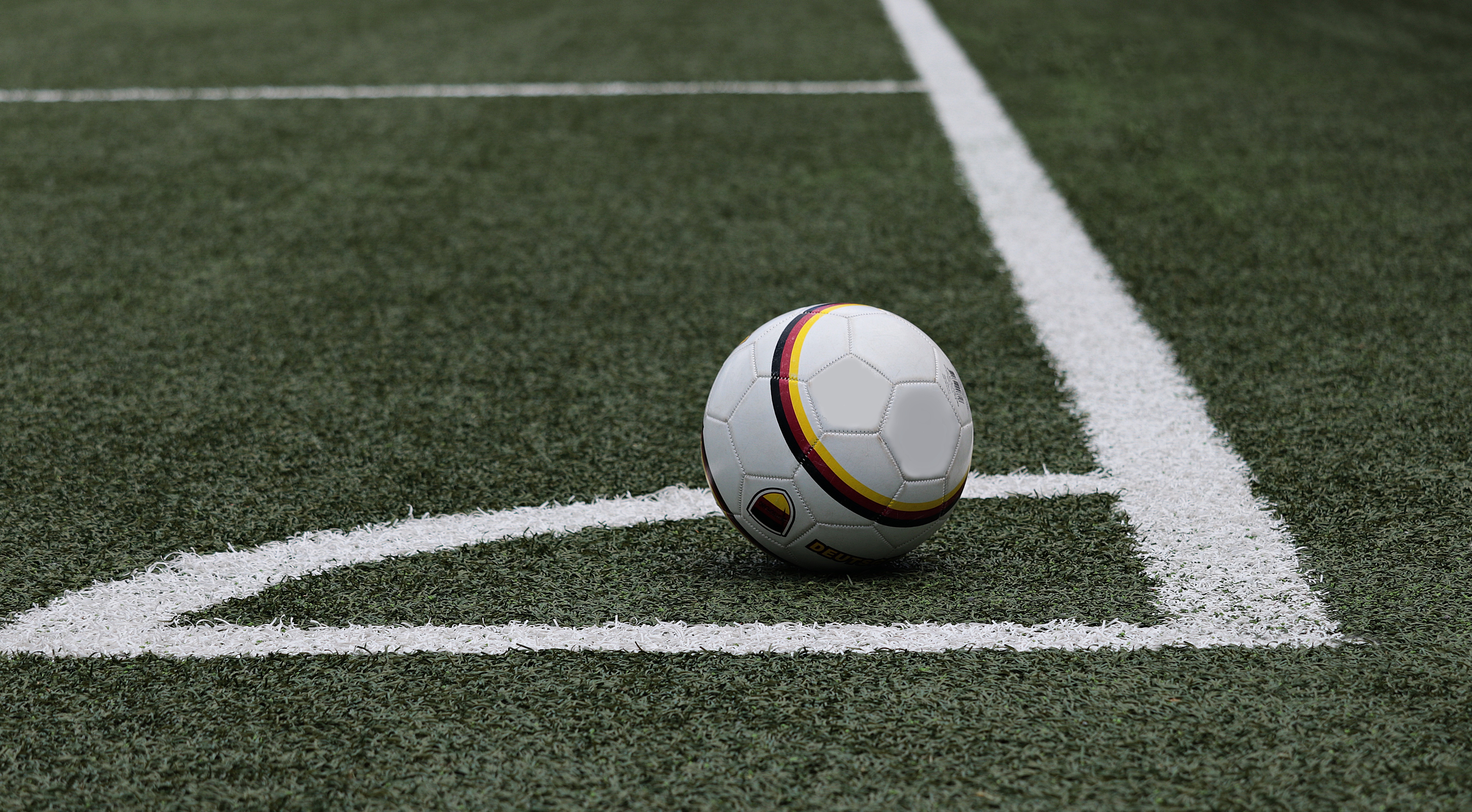 Download background soccer ball, football, sports, markup, lawn