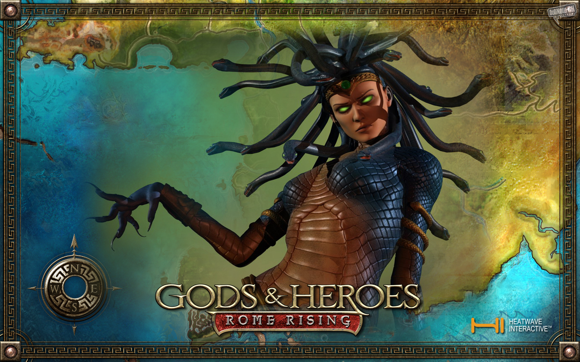video game, gods & heroes: rome rising, gods, medusa