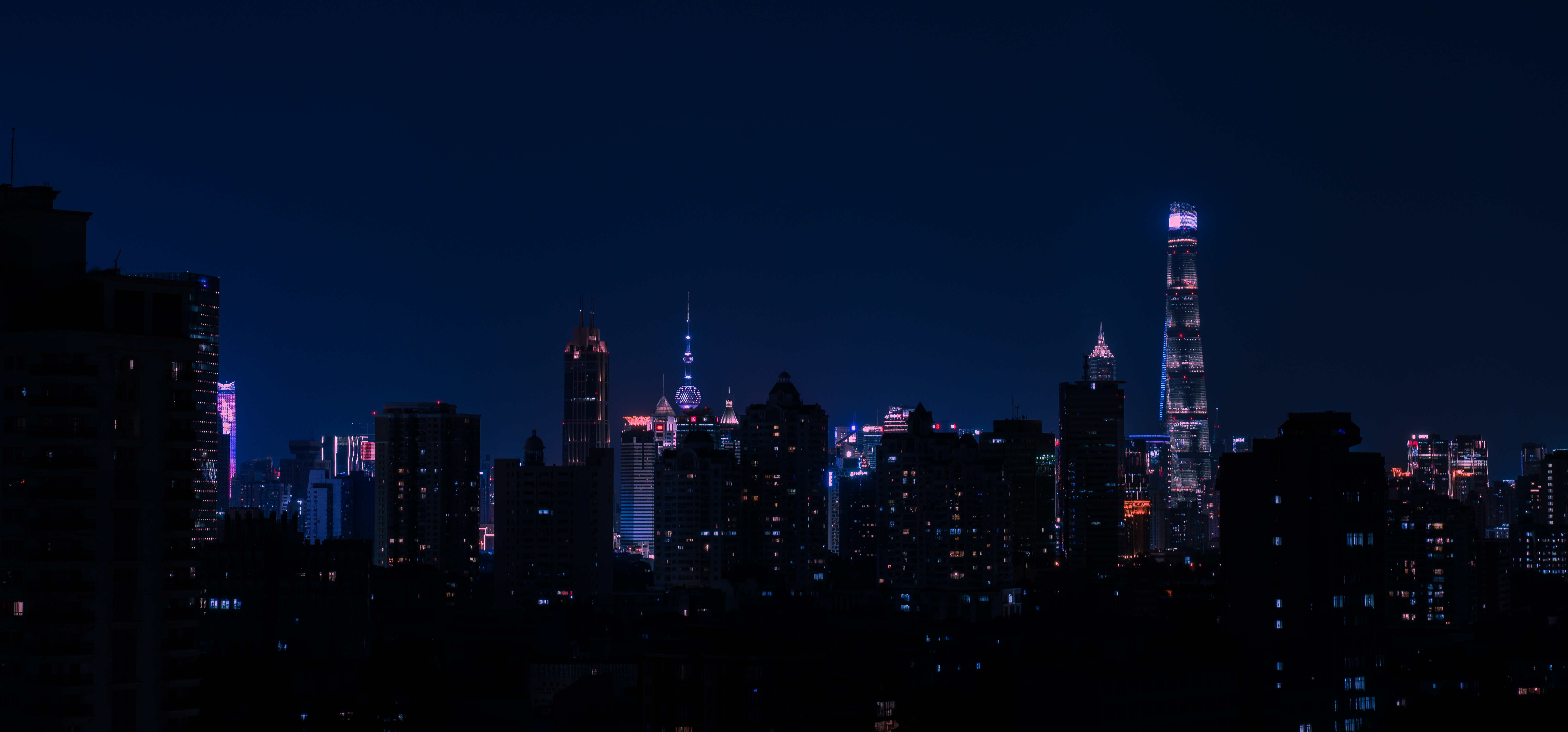 Free download wallpaper Cities, Night, Lights, Night City, Tower on your PC desktop