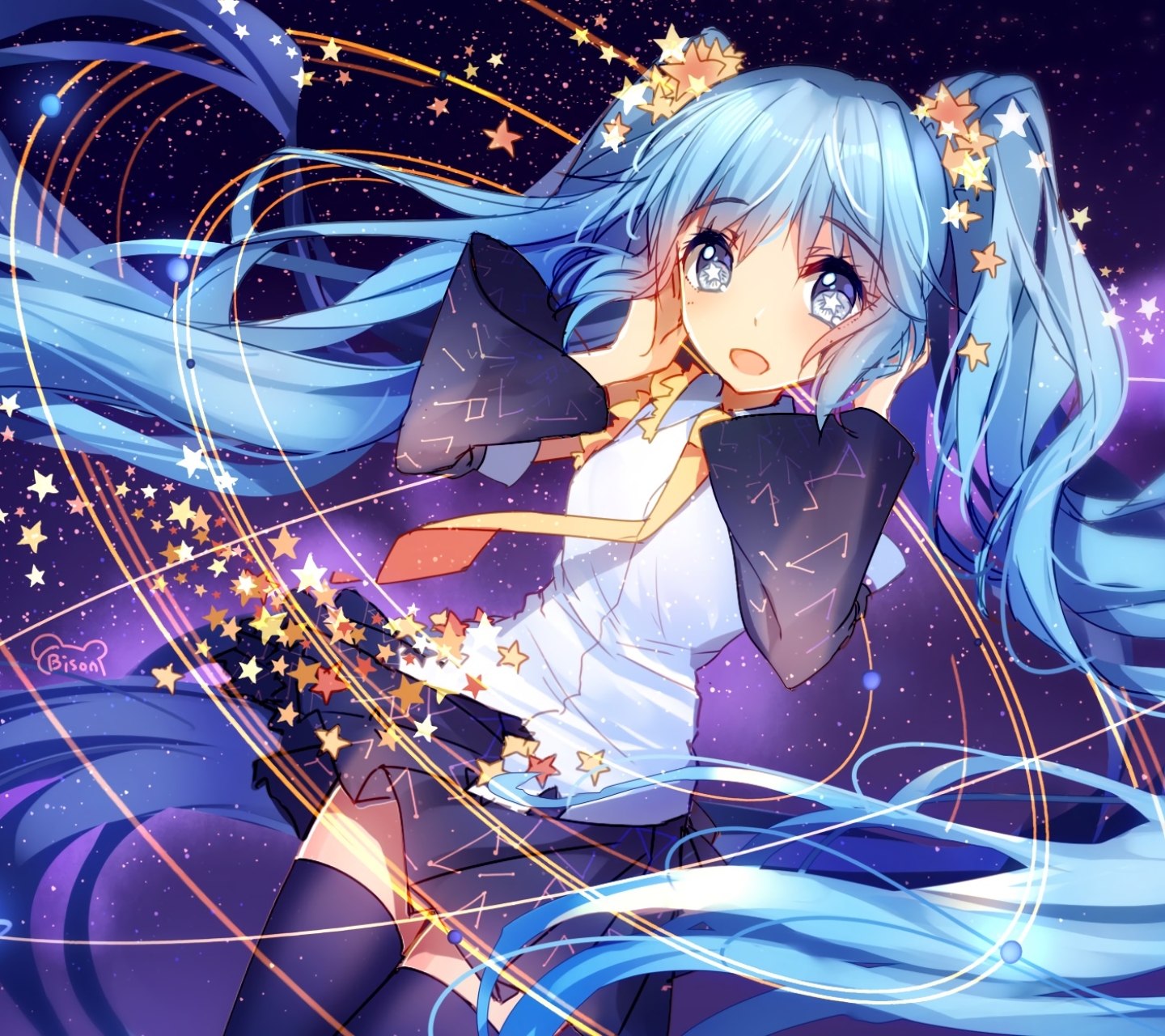 Free download wallpaper Anime, Headphones, Vocaloid, Shirt, Skirt, Tie, Blue Eyes, Blush, Blue Hair, Hatsune Miku, Long Hair, Pantyhose on your PC desktop