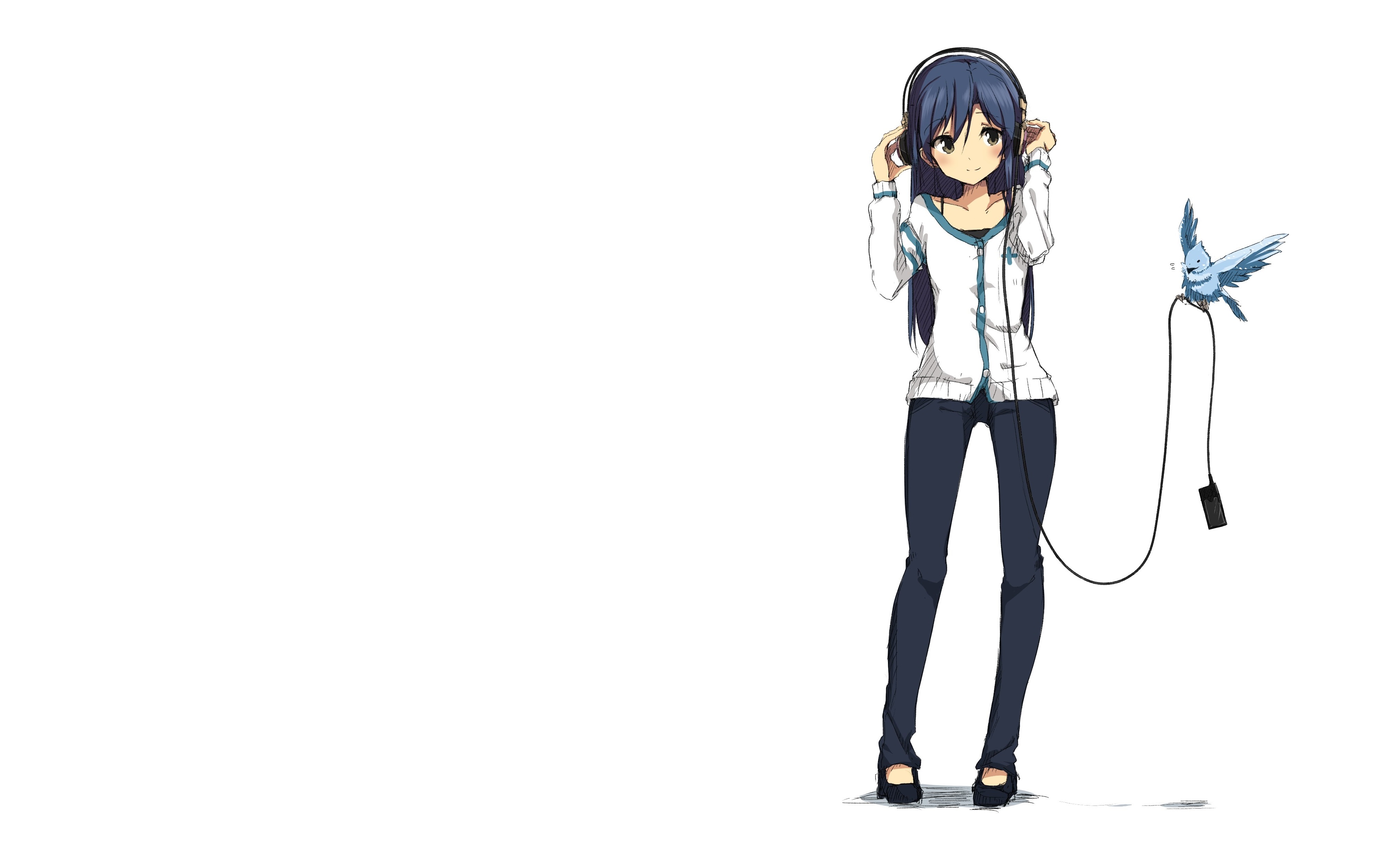 Free download wallpaper Anime, Bird, Chihaya Kisaragi, The Idolm@ster on your PC desktop