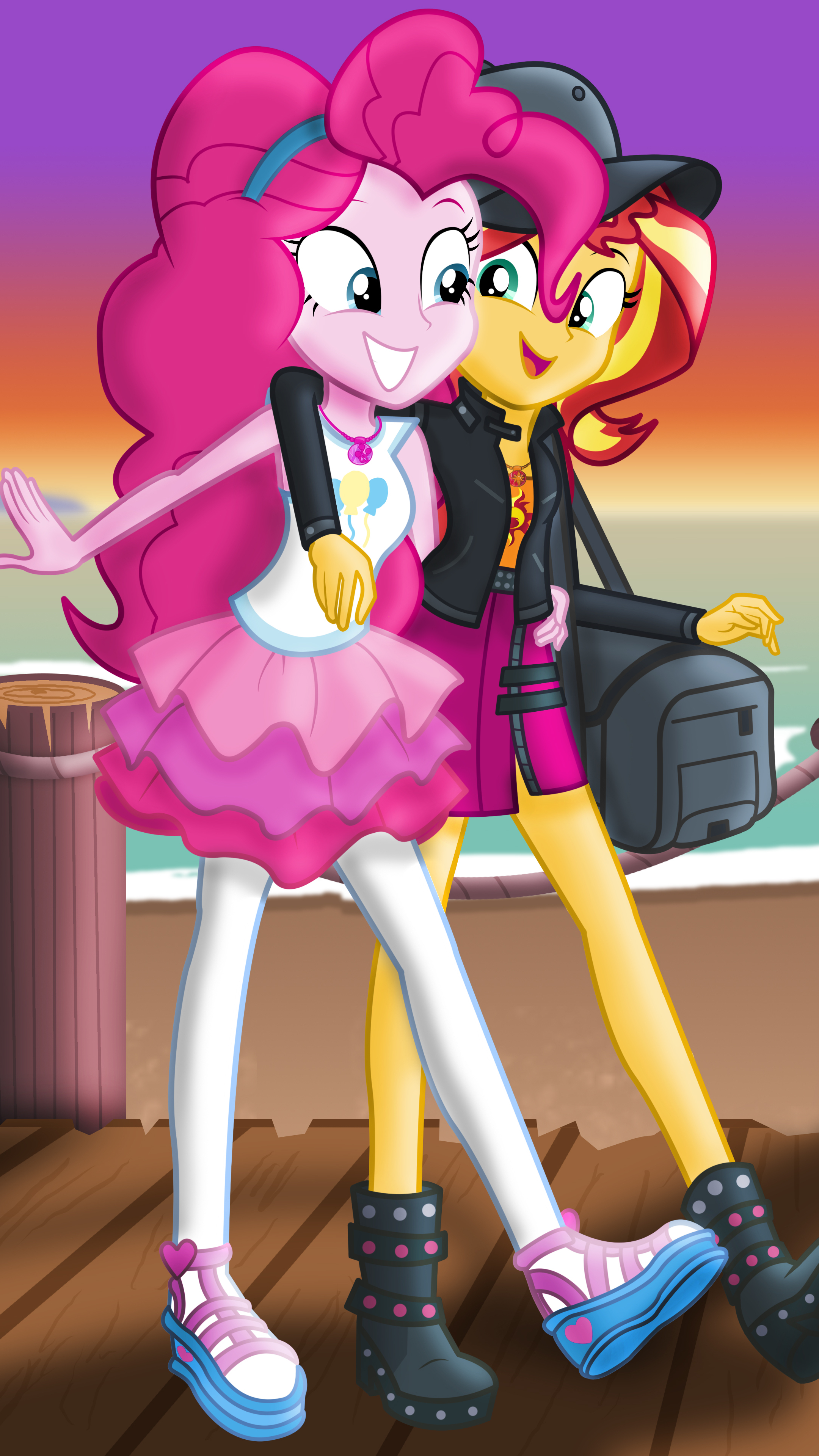 Free download wallpaper My Little Pony, Pinkie Pie, Tv Show, My Little Pony: Equestria Girls, Sunset Shimmer on your PC desktop