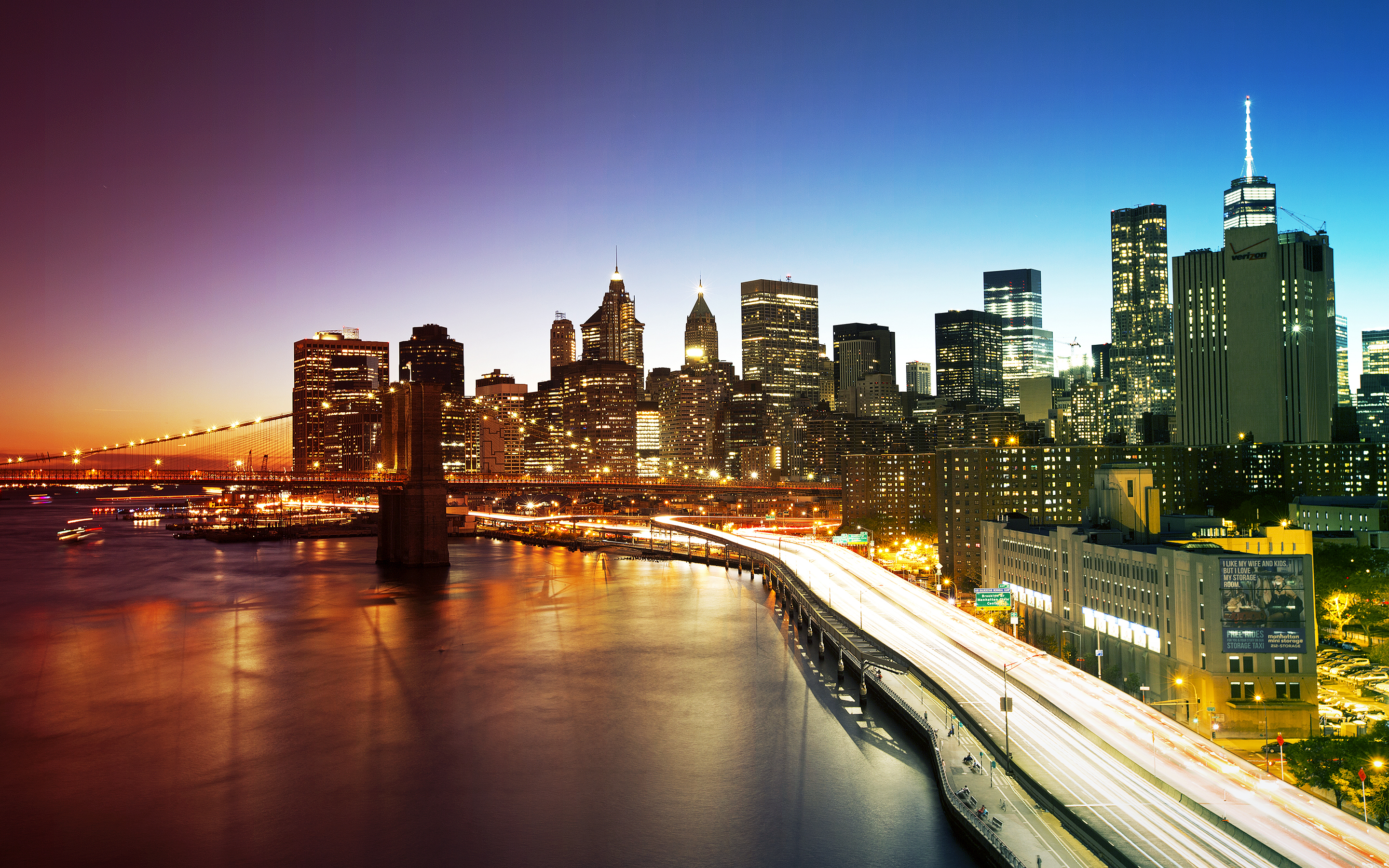 PCデスクトップに橋, 超高層ビル, 建物, ニューヨーク, マンハッタン, アメリカ合衆国, マンメイド画像を無料でダウンロード