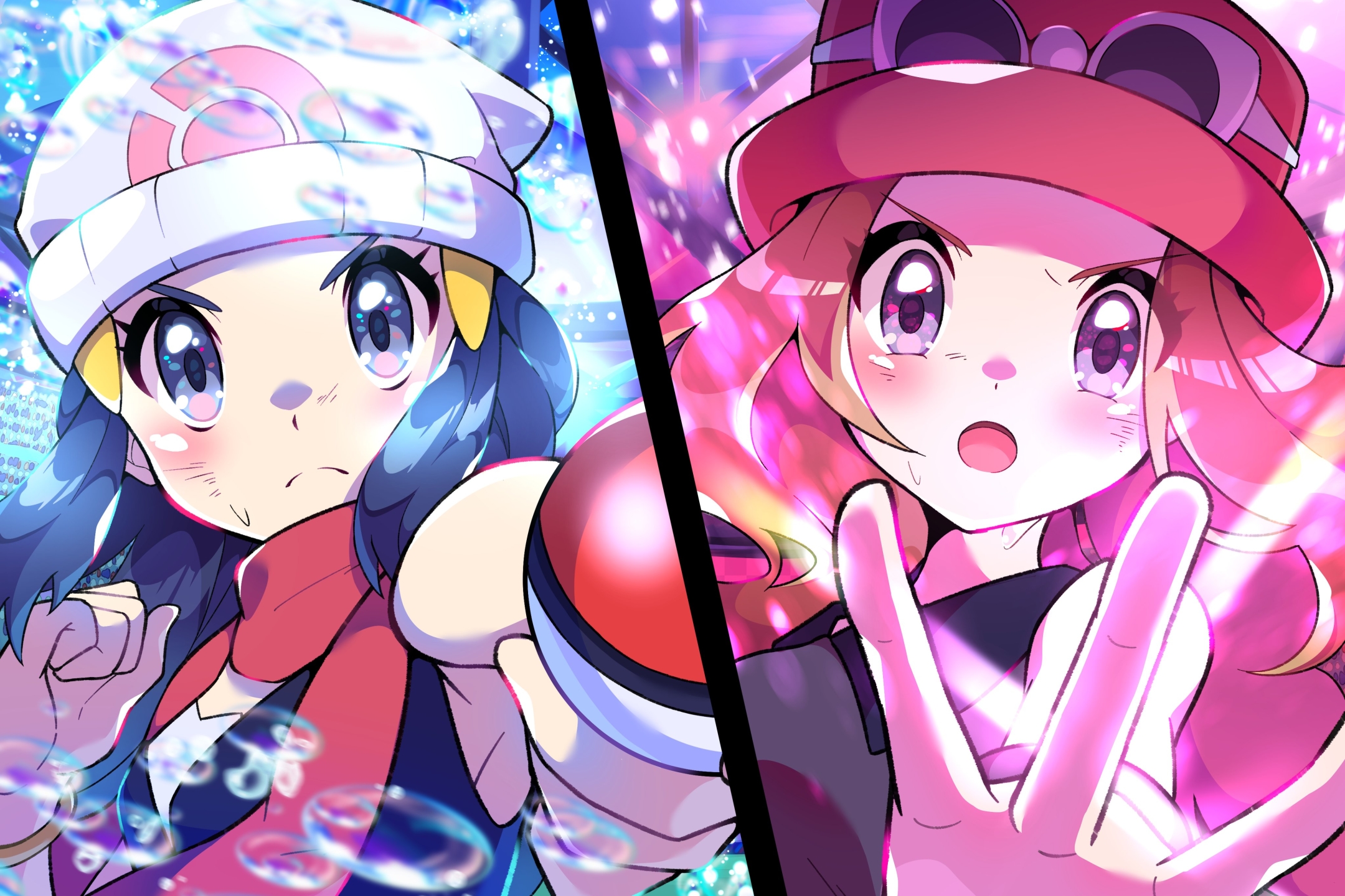 Download mobile wallpaper Anime, Pokémon, Dawn (Pokémon), Serena (Pokémon) for free.