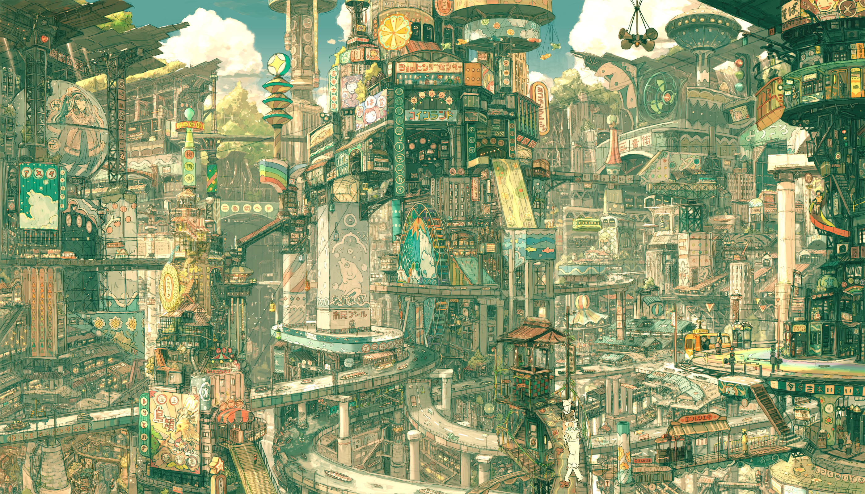 Free download wallpaper Anime, City on your PC desktop