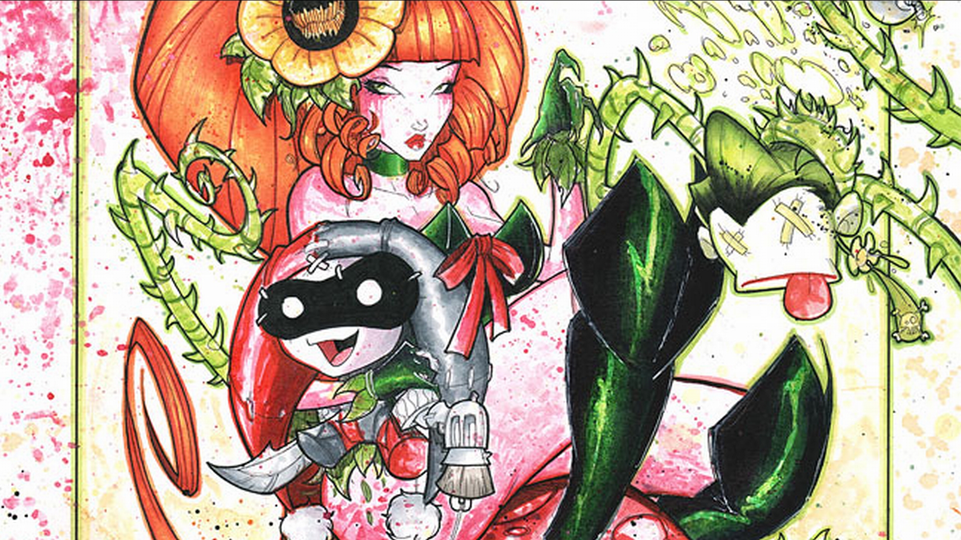 Handy-Wallpaper Giftiger Efeu, Harley Quinn, Comics kostenlos herunterladen.
