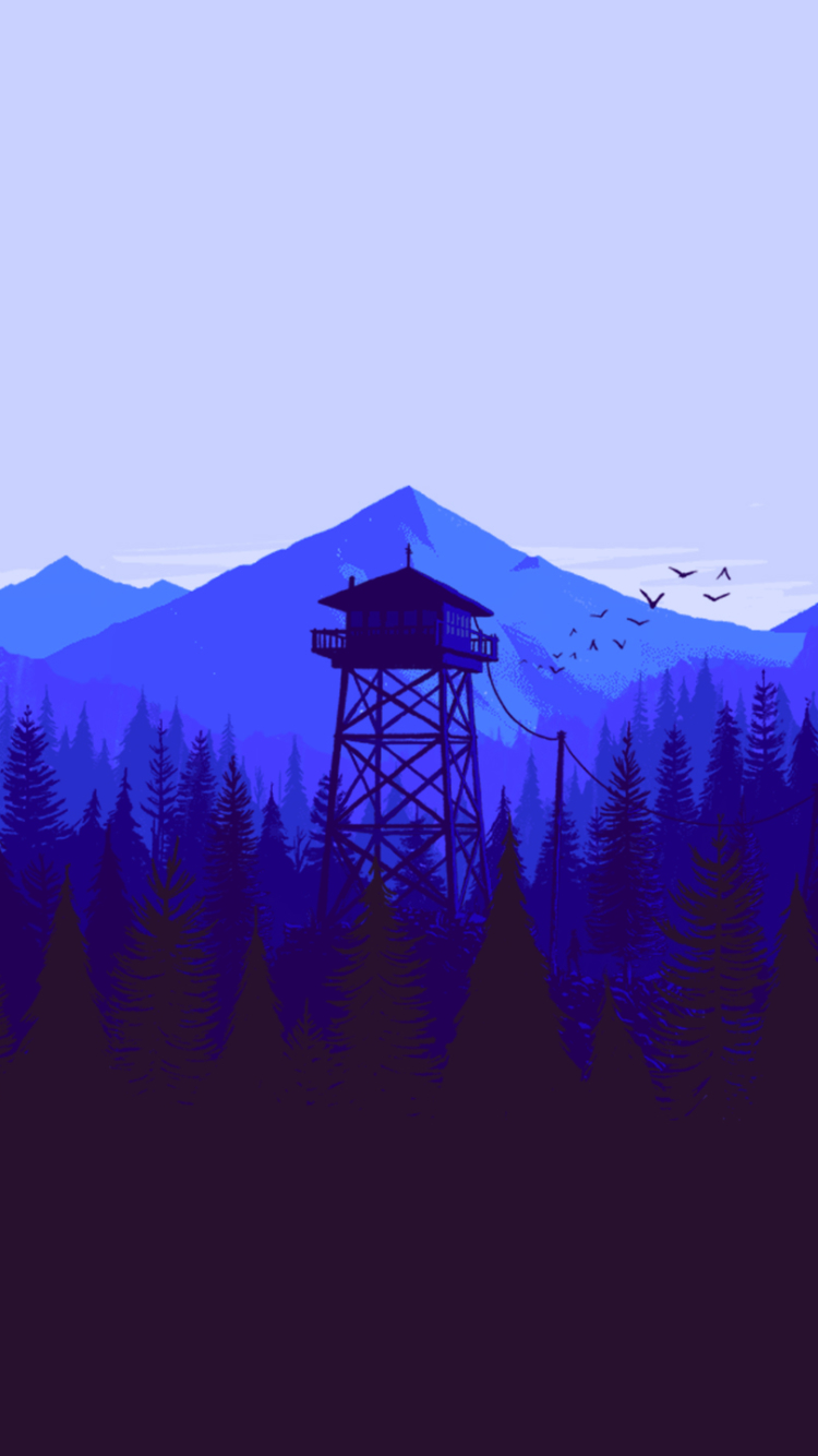 Download mobile wallpaper Mountain, Forest, Video Game, Firewatch for free.