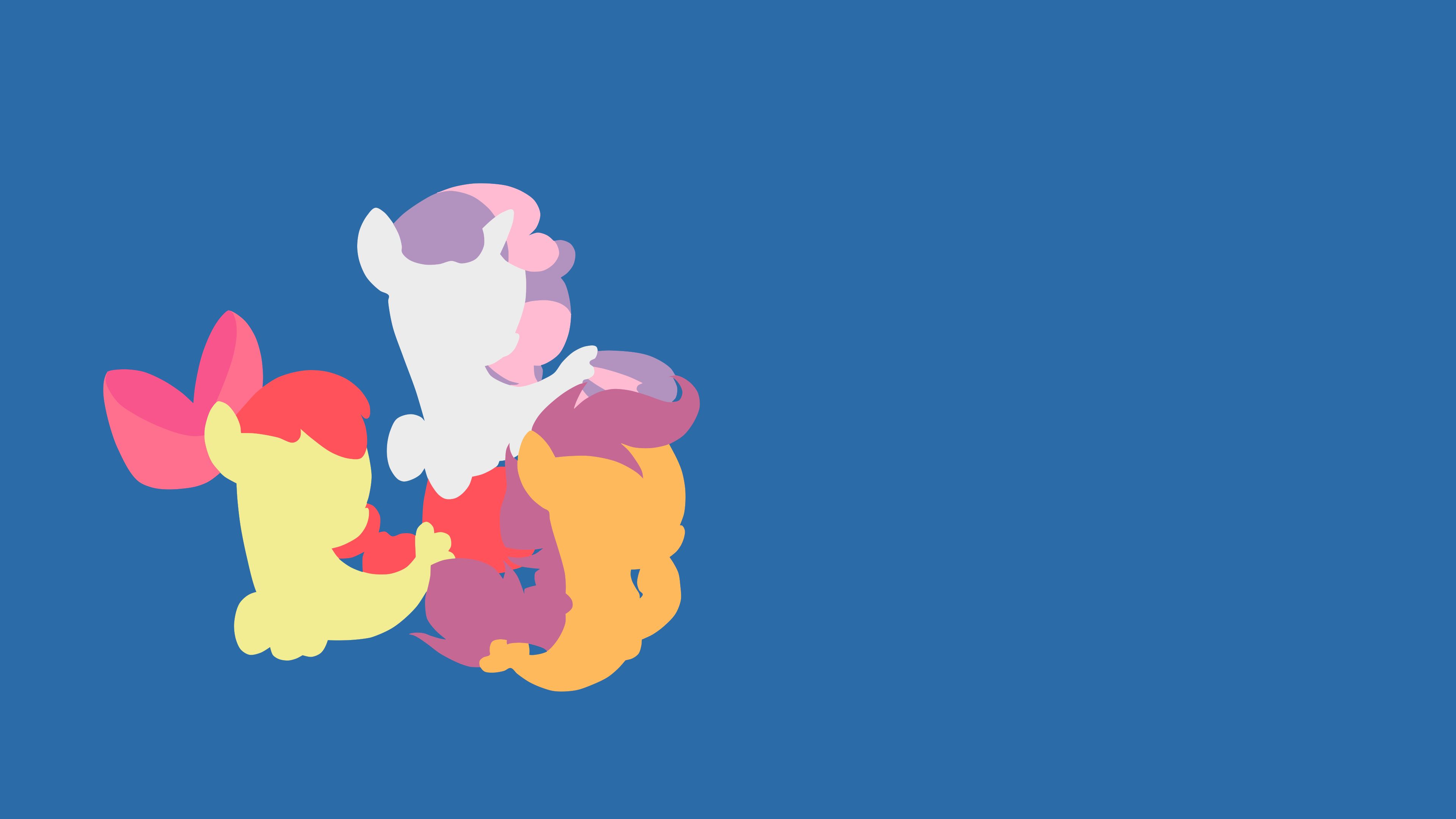 Download mobile wallpaper My Little Pony, Tv Show, Minimalist, My Little Pony: Friendship Is Magic, Scootaloo (My Little Pony), Apple Bloom, Sweetie Belle for free.
