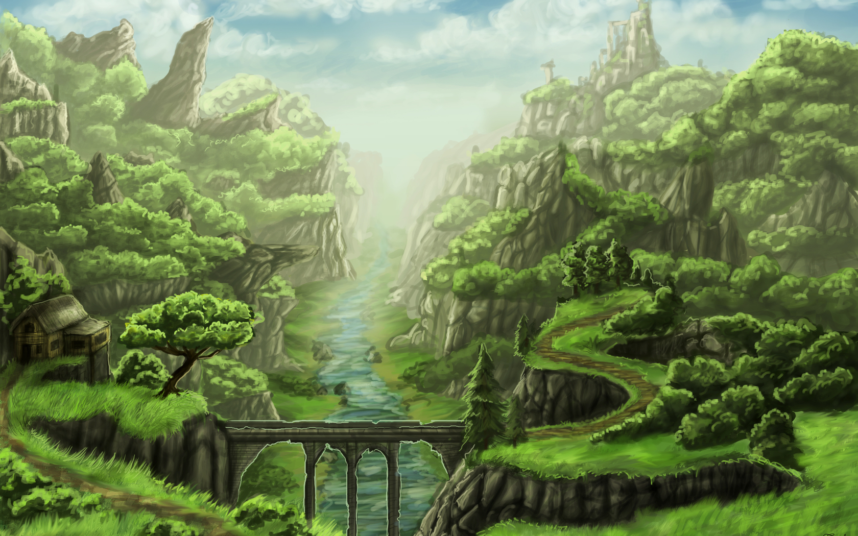 Free download wallpaper Landscape, Fantasy on your PC desktop