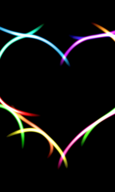 Download mobile wallpaper Love, Light, Neon, Heart, Artistic for free.