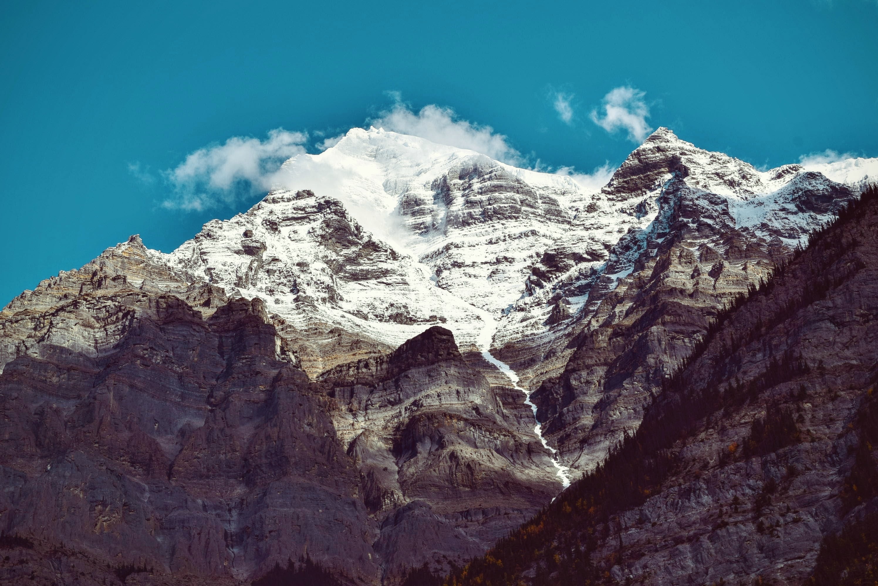 Download mobile wallpaper Peak, Top, Vertex, Nature, Snow, Mountain for free.