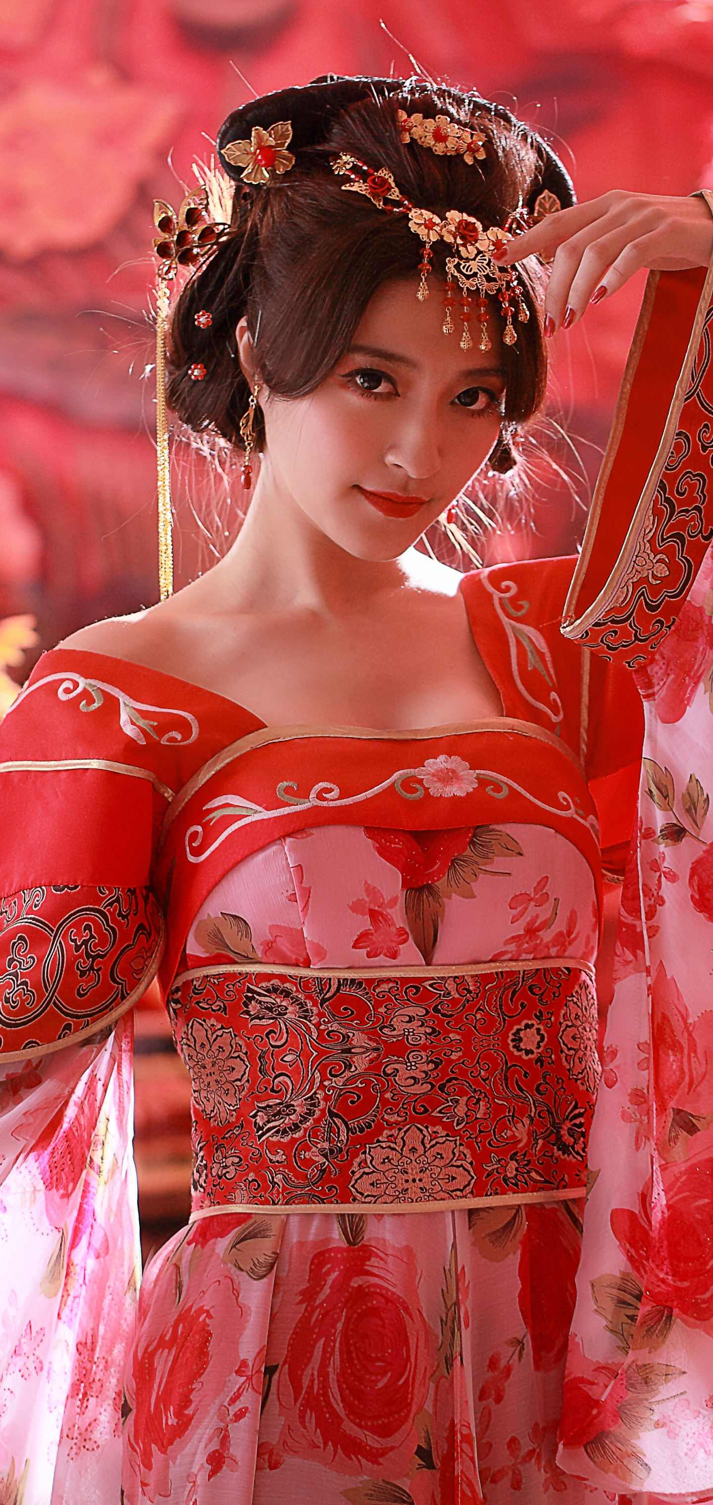 Download mobile wallpaper Women, Asian, Taiwanese, Traditional Costume, National Dress, Hair Dress for free.