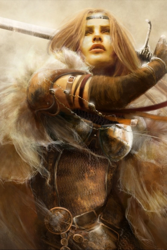 Download mobile wallpaper Fantasy, Weapon, Sword, Women Warrior for free.