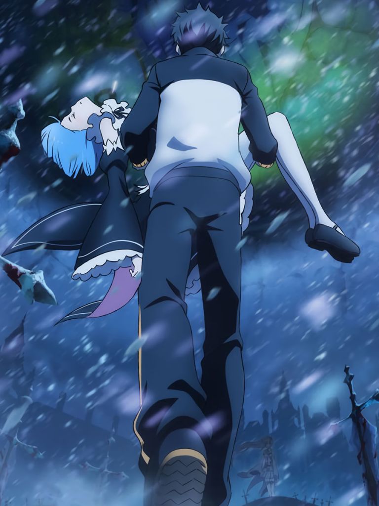 Baixar papel de parede para celular de Anime, Emília (Re:zero), Re:zero Começando A Vida Em Outro Mundo, Subaru Natsuki, Rem (Re:zero) gratuito.
