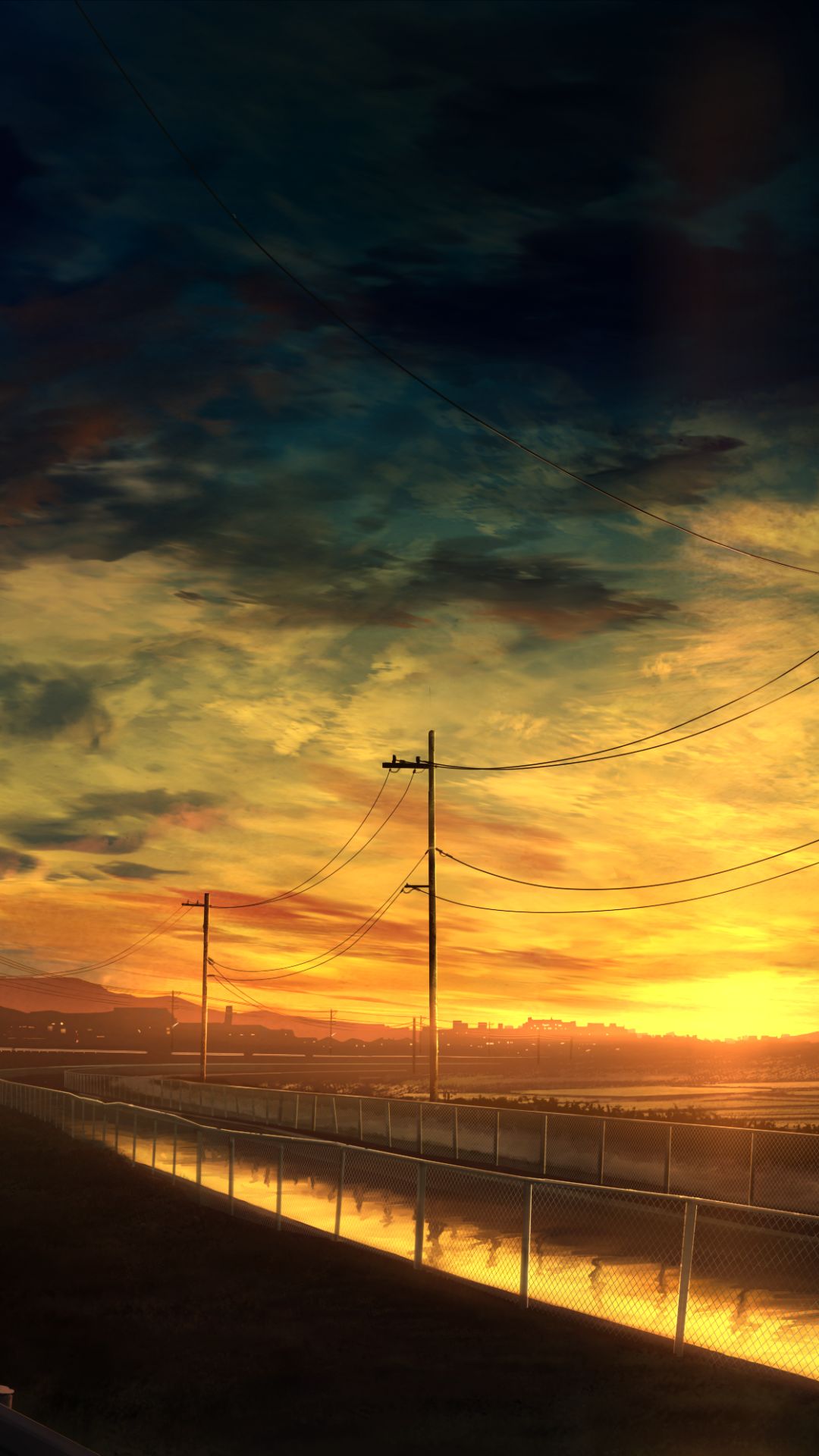 Handy-Wallpaper Himmel, Sonnenuntergang, Animes kostenlos herunterladen.