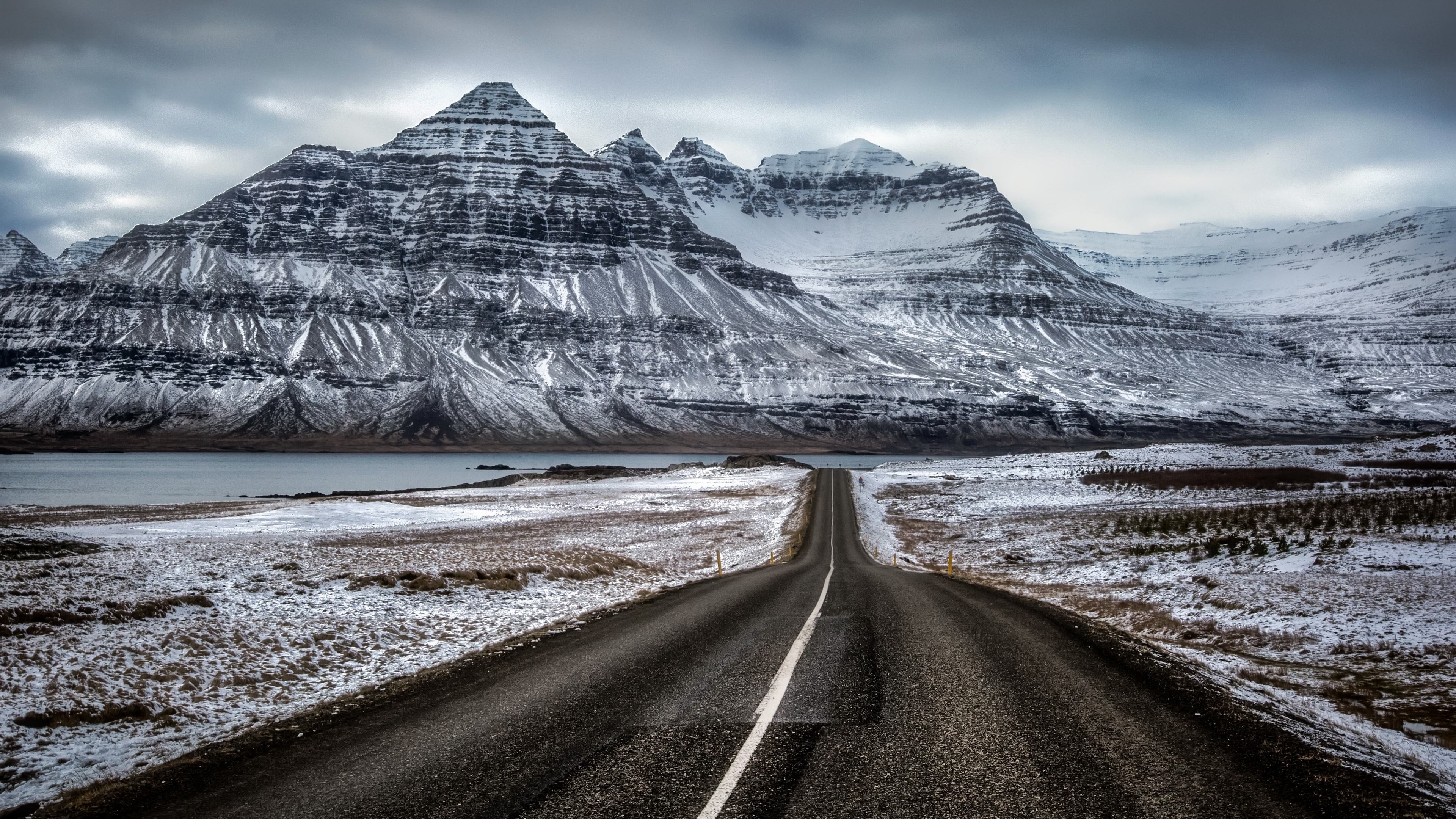 無料モバイル壁紙山, 道, アイスランド, マンメイドをダウンロードします。