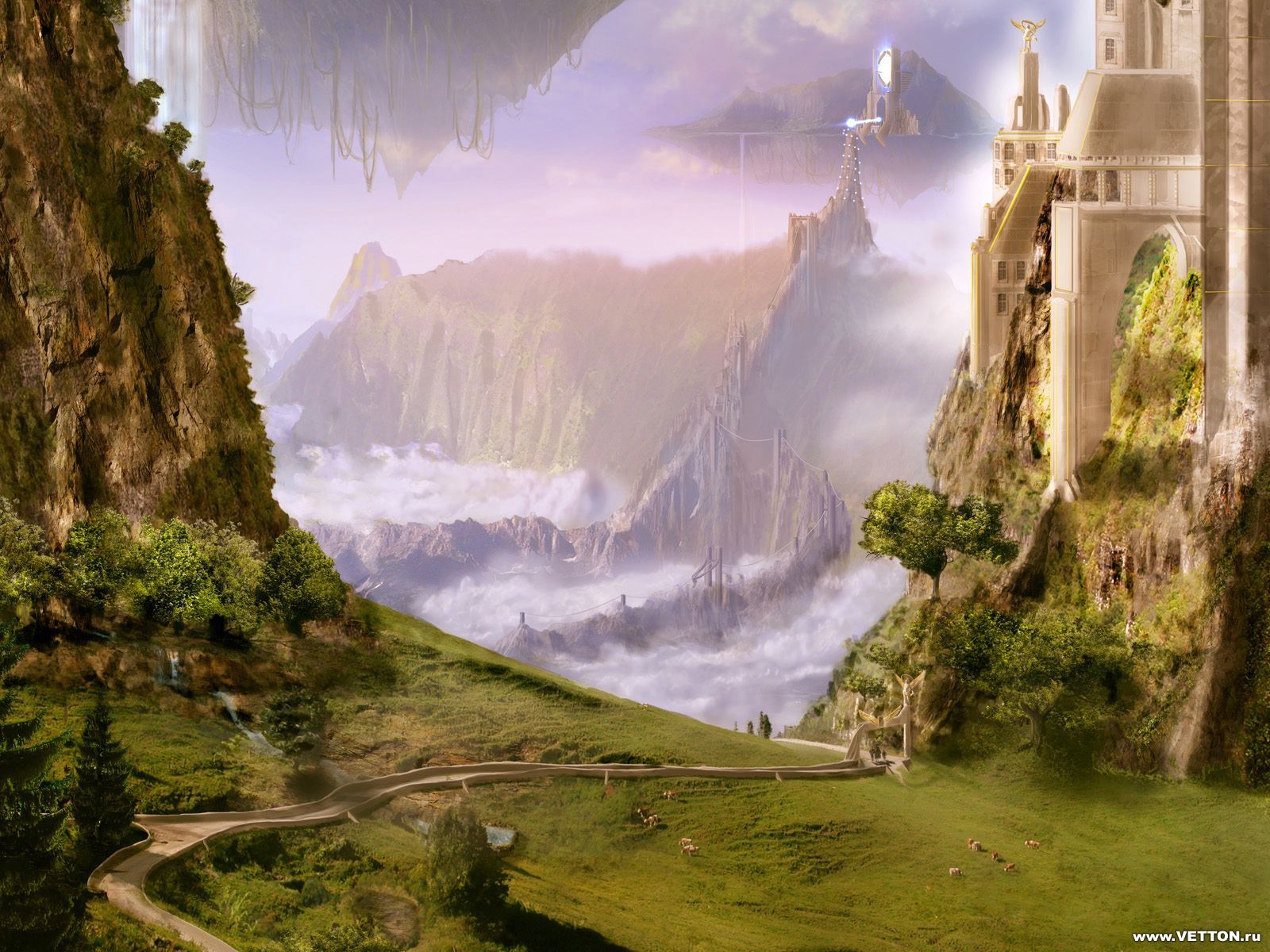 castles, fantasy, landscape 4K