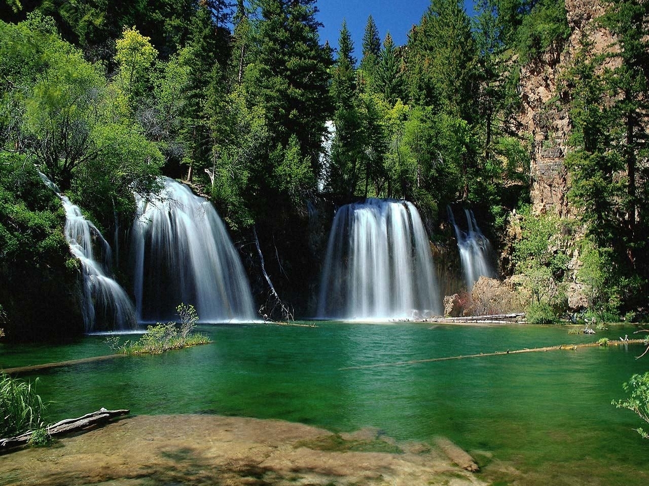 waterfalls, nature, landscape download HD wallpaper