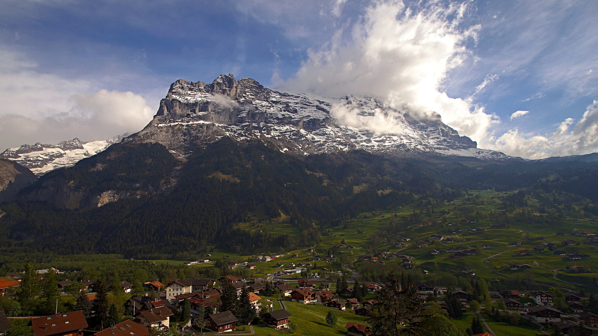 Скачать обои бесплатно Пейзаж, Швейцария, Фотографии, Эйгер картинка на рабочий стол ПК