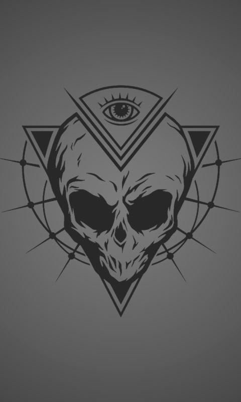 Download mobile wallpaper Dark, Skull for free.