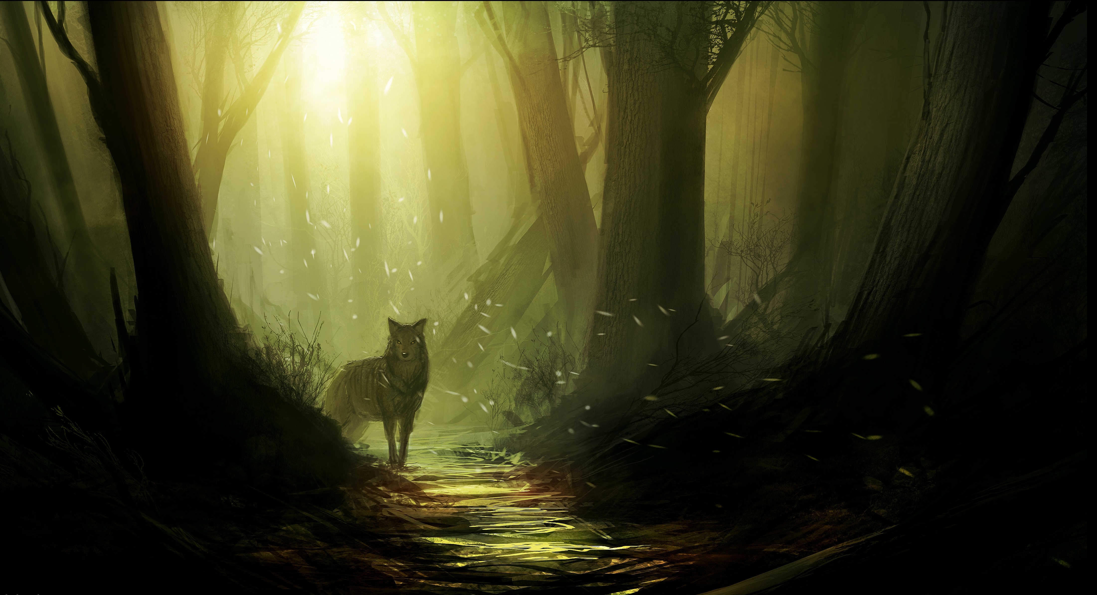 Download mobile wallpaper Fantasy Animals, Wolf, Fantasy for free.