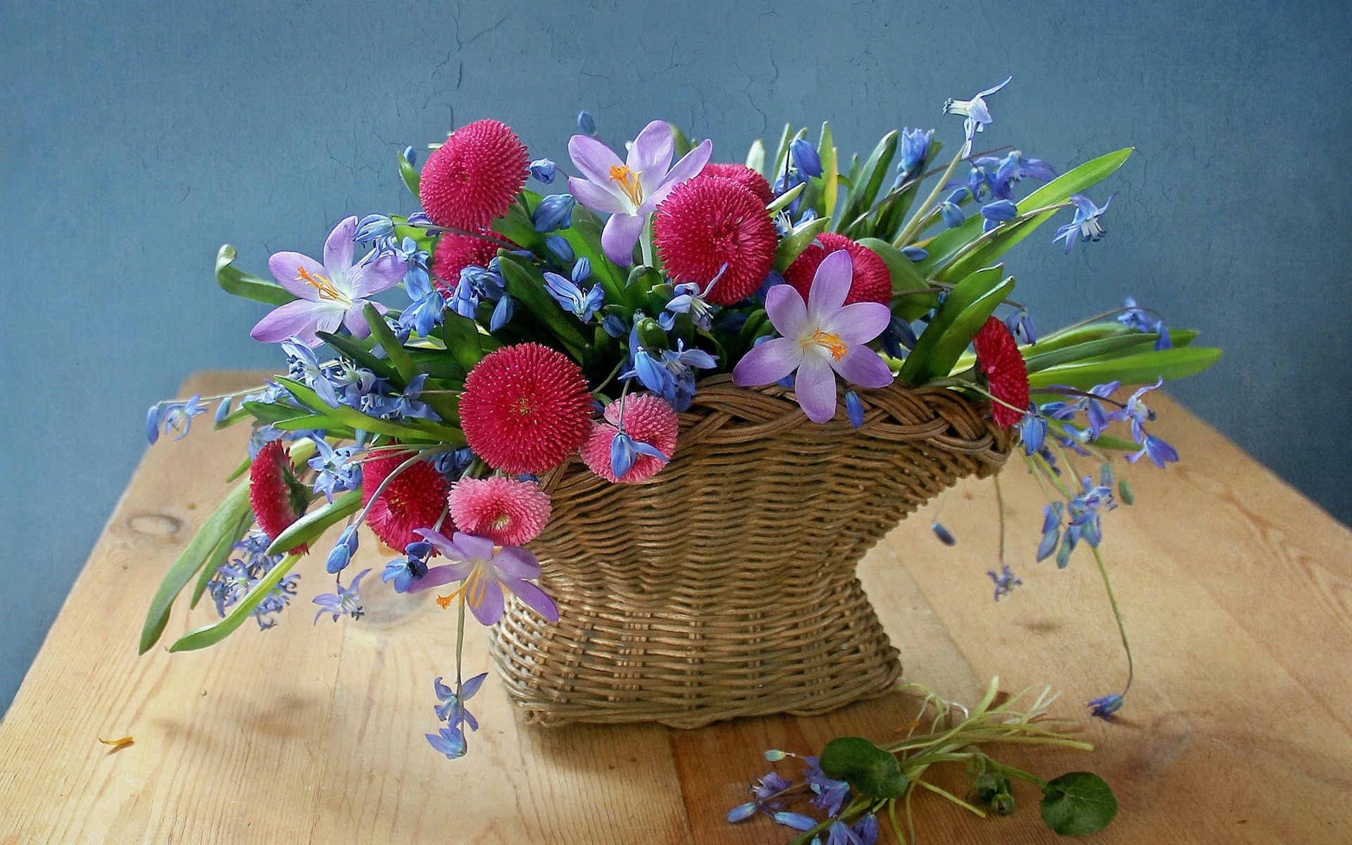 Laden Sie das Blume, Bunt, Korb, Frühling, Menschengemacht, Stillleben-Bild kostenlos auf Ihren PC-Desktop herunter
