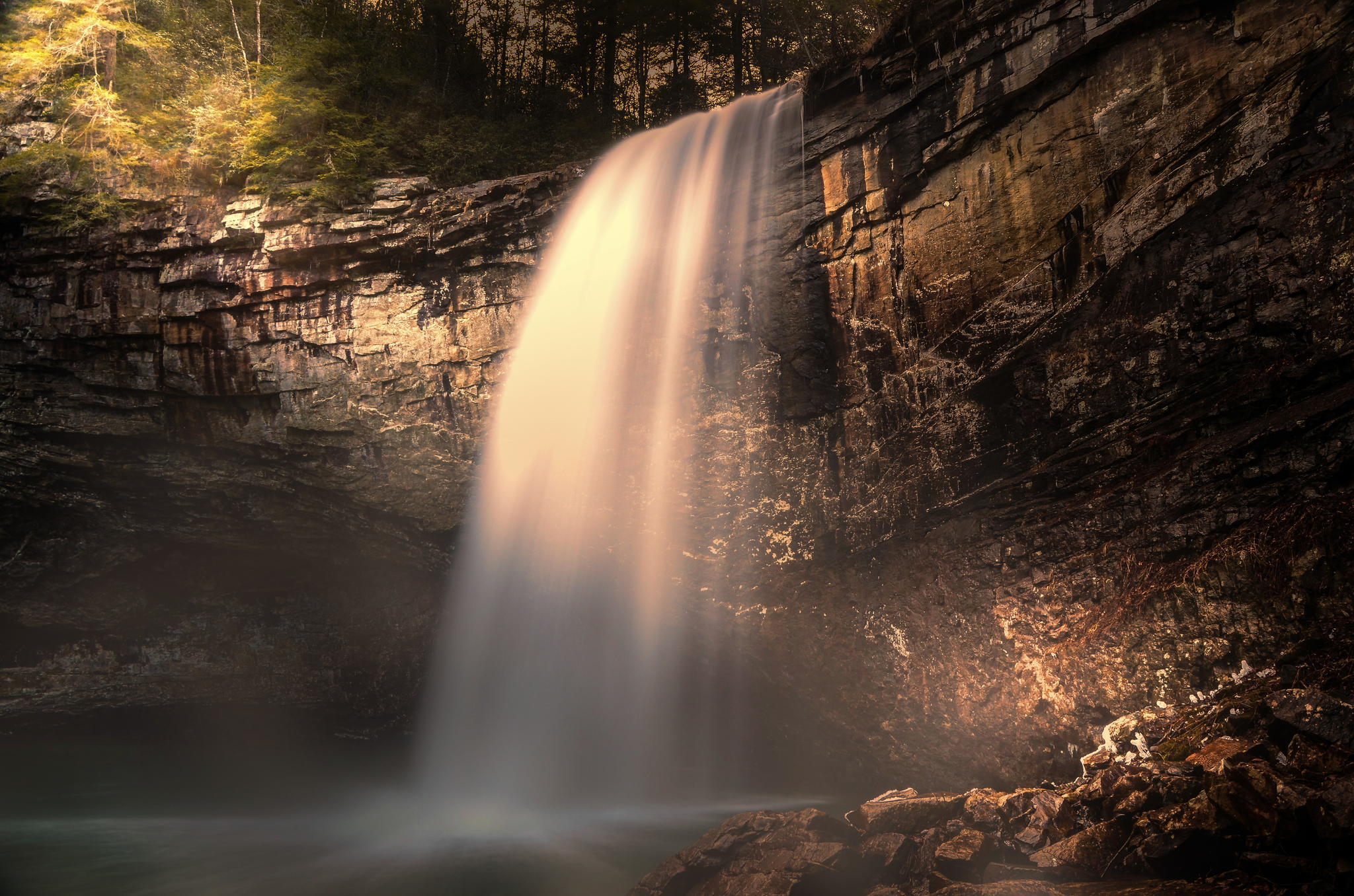 Free download wallpaper Nature, Waterfalls, Waterfall, Earth, Cliff on your PC desktop