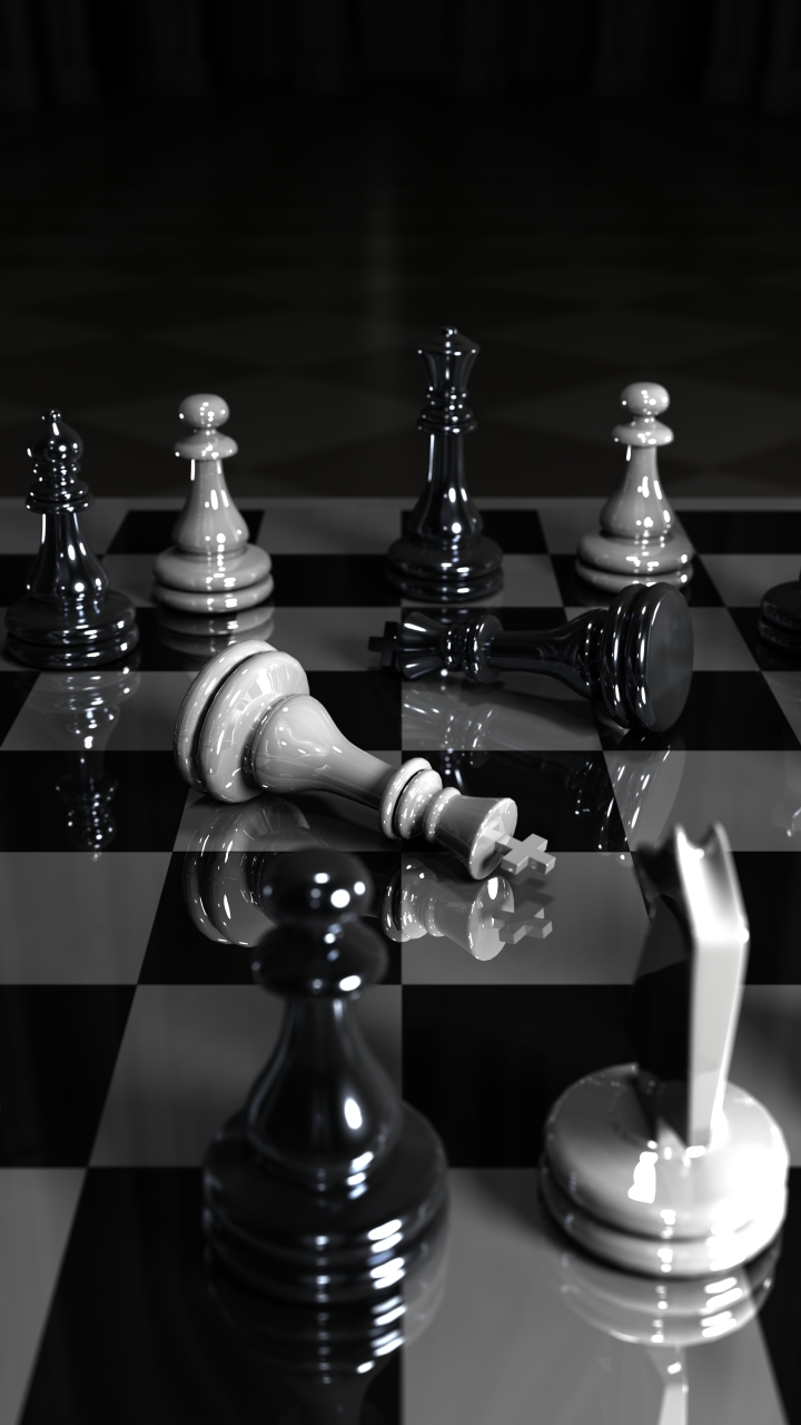 chess, 3d, game, chess board