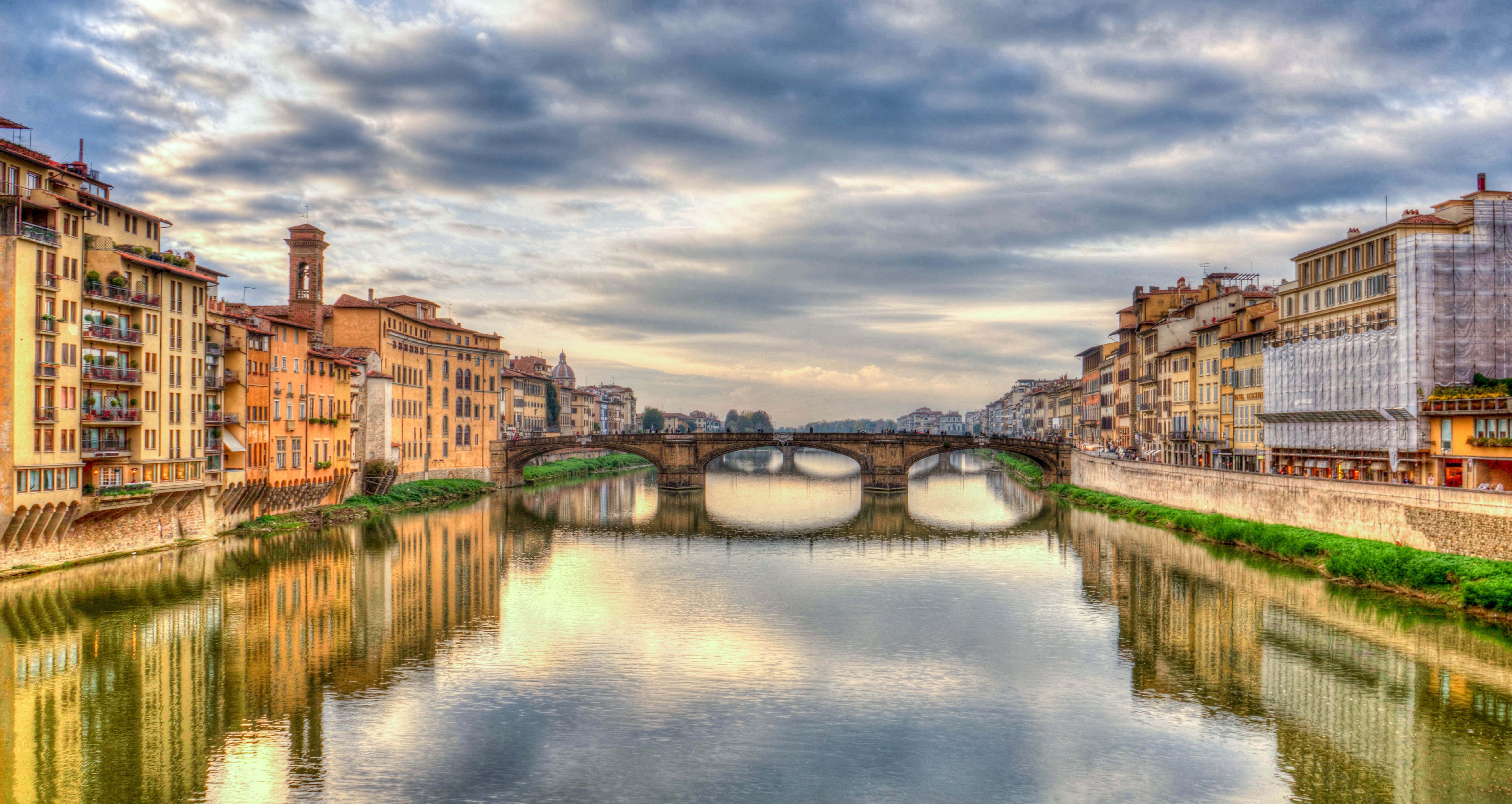 Download mobile wallpaper Bridge, Cities, Rivers, Florence, Hdr, Italy for free.