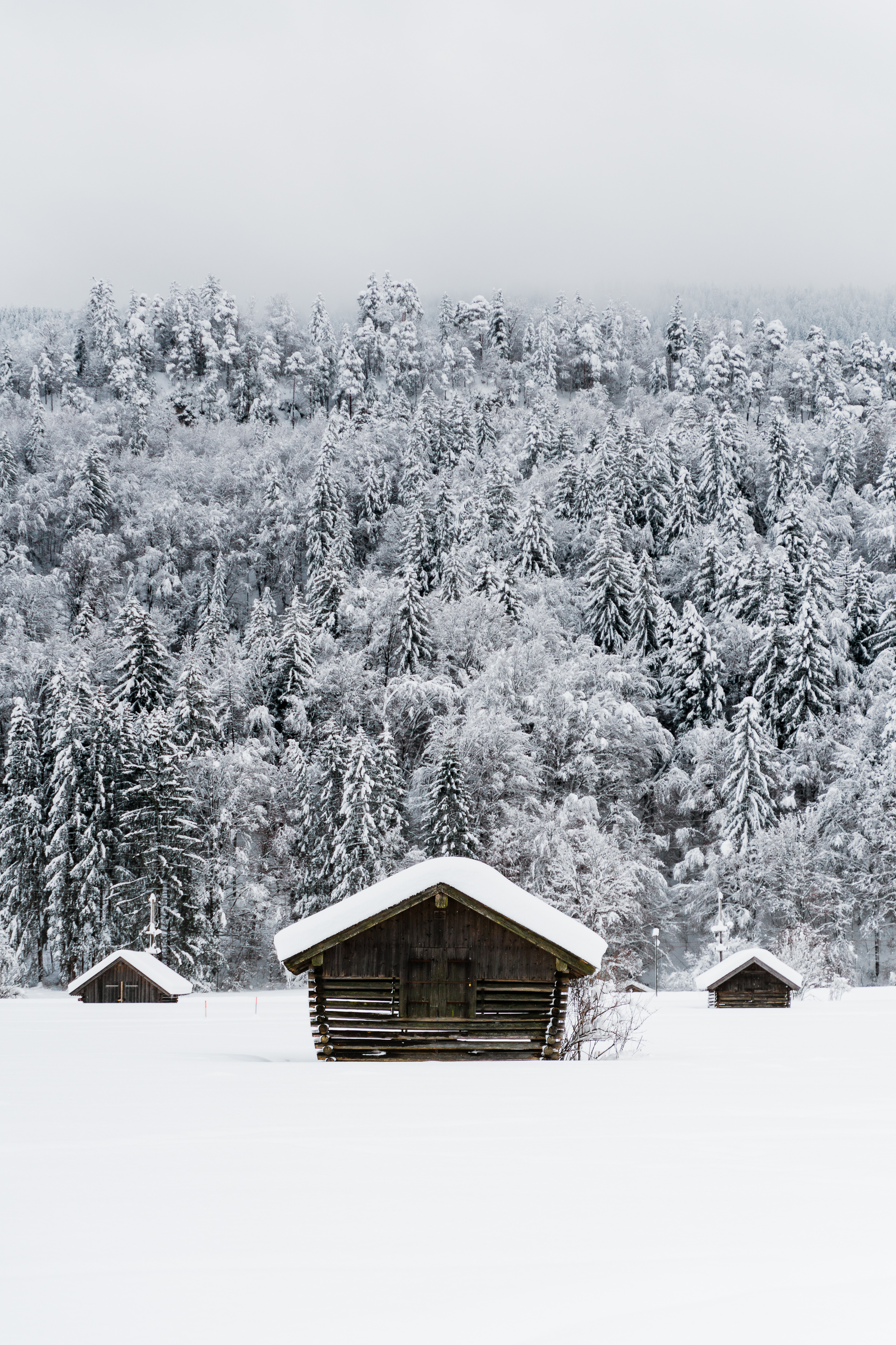 88027 завантажити картинку зима, природа, сніг, ліс, будиночки, будинків - шпалери і заставки безкоштовно