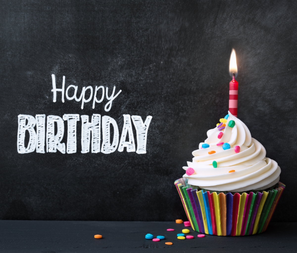 無料モバイル壁紙キャンドル, カップケーキ, 誕生日, ホリデー, 誕生日おめでとうをダウンロードします。
